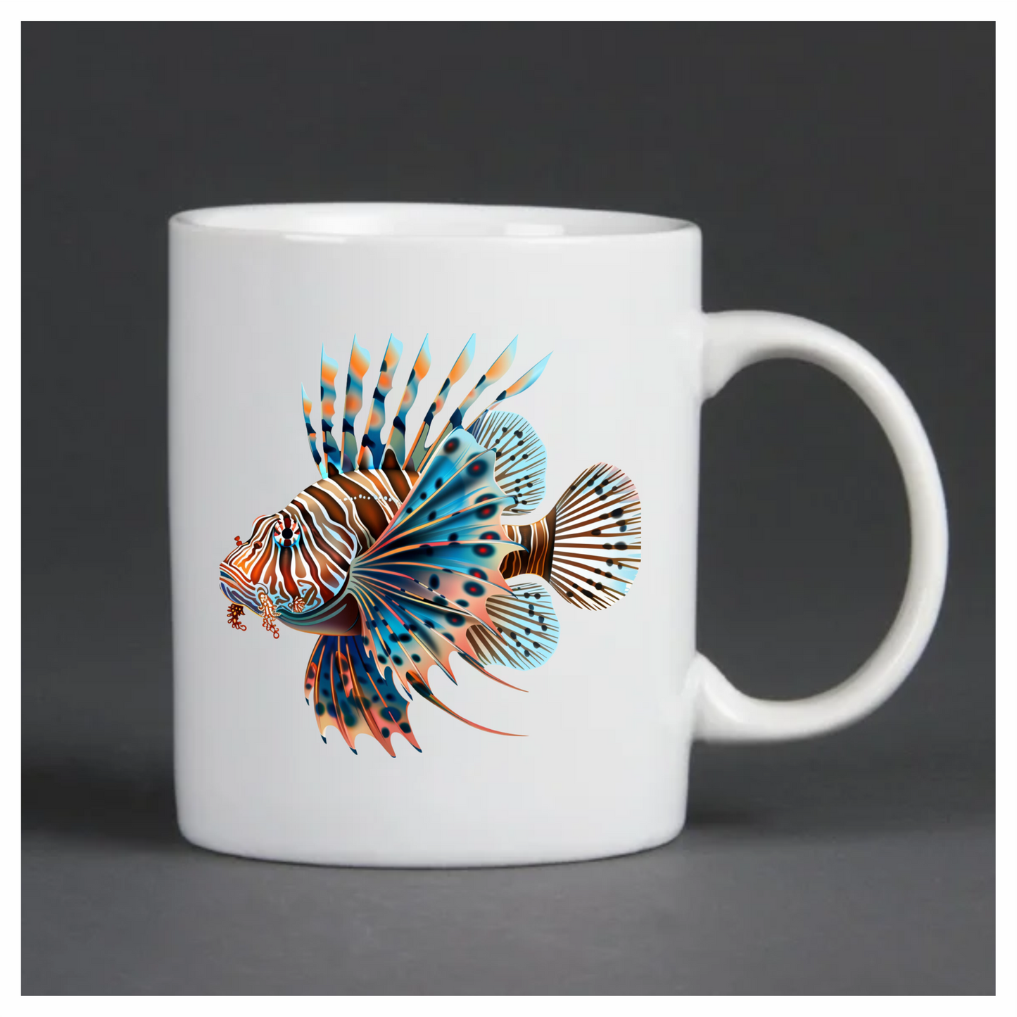 Blue Striped Lionfish Tropical Ocean Vinyl Sticker Decal