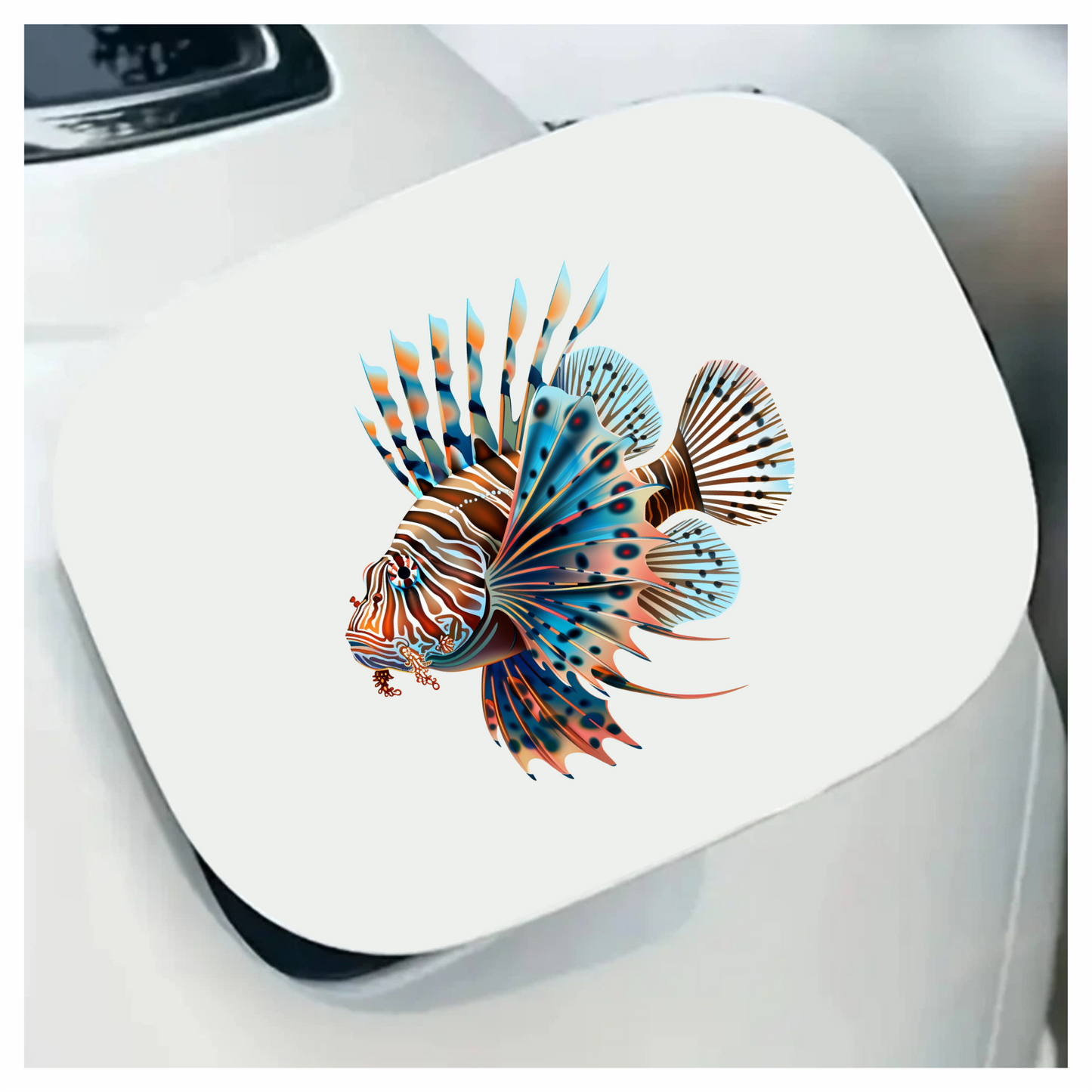 Blue Striped Lionfish Tropical Ocean Vinyl Sticker Decal