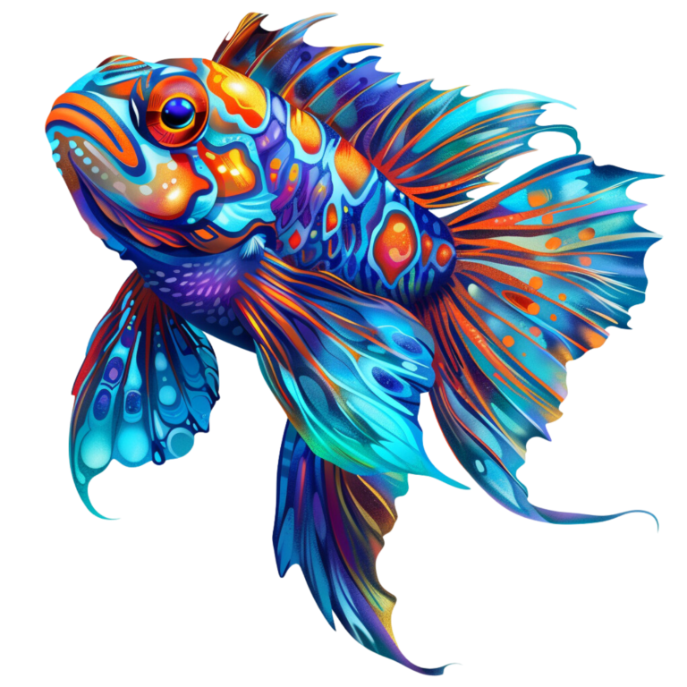Blue Fish Betta Tropical Aquarium Vinyl Sticker Decal