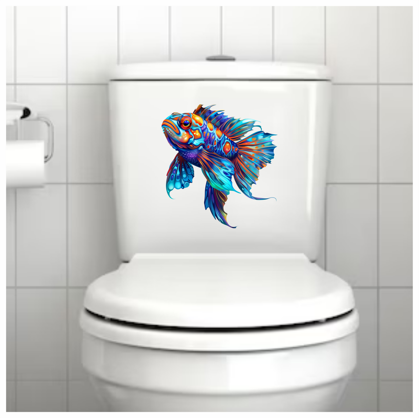 Blue Fish Betta Tropical Aquarium Vinyl Sticker Decal
