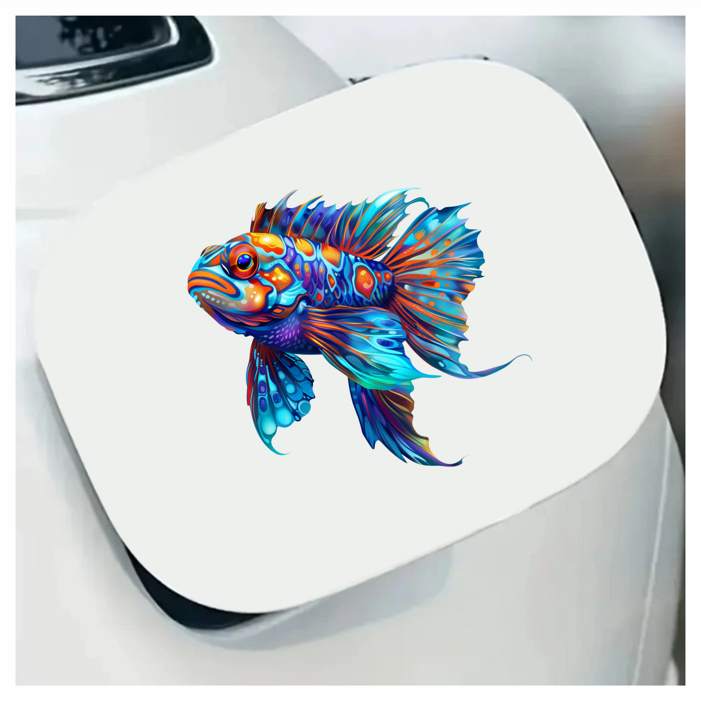 Blue Fish Betta Tropical Aquarium Vinyl Sticker Decal