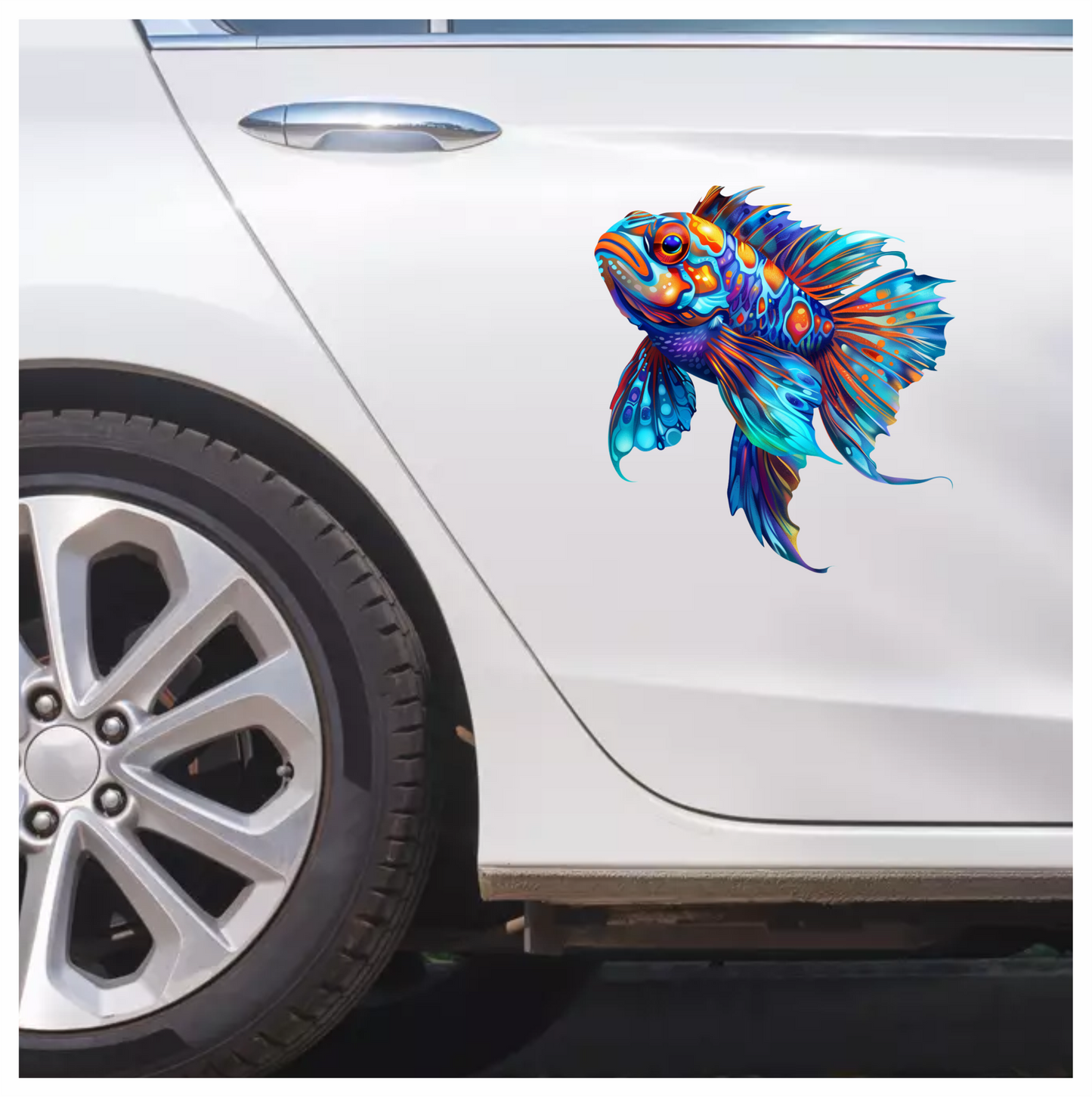 Blue Fish Betta Tropical Aquarium Vinyl Sticker Decal