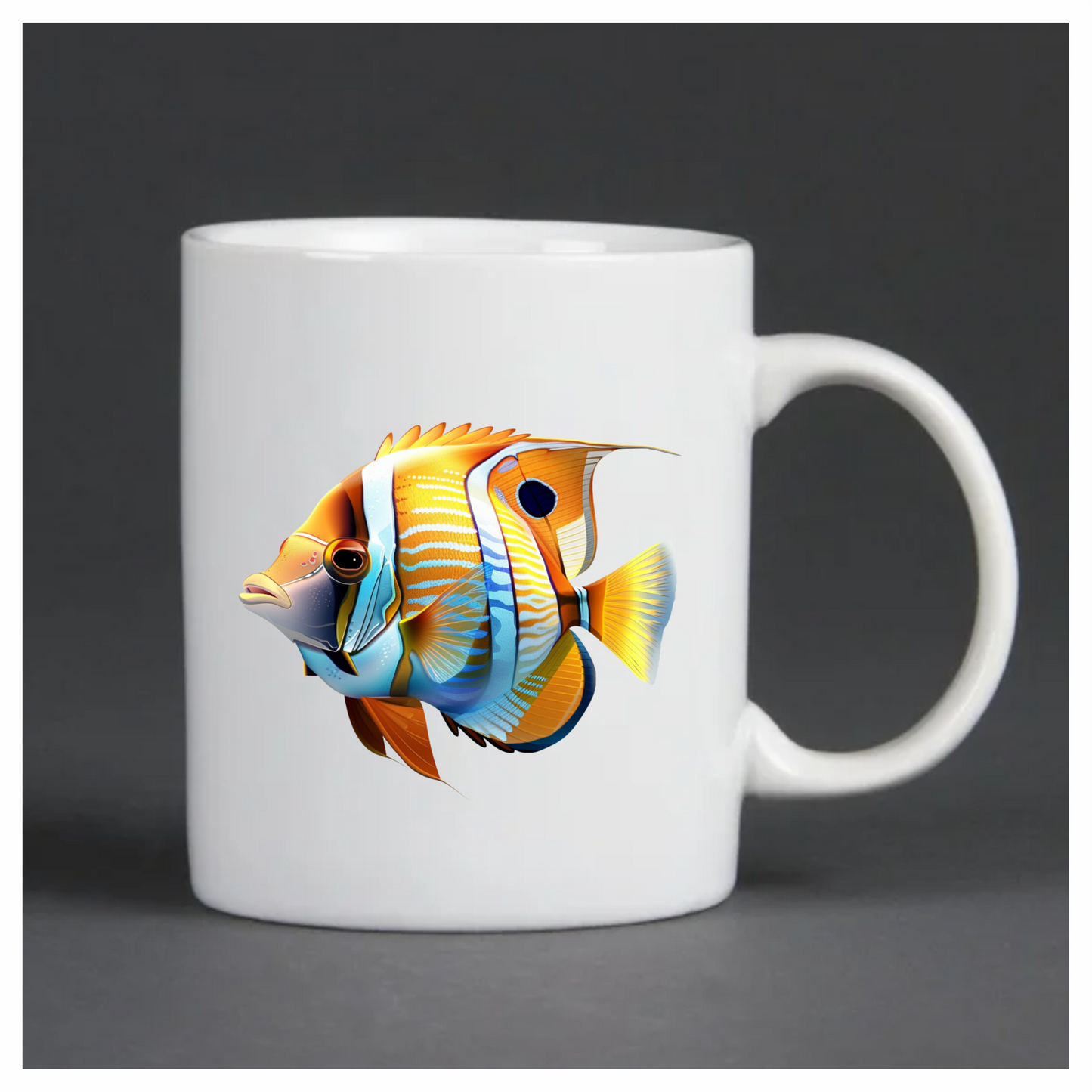 Orange Blue Fish Tropical Marine Vinyl Sticker Decal