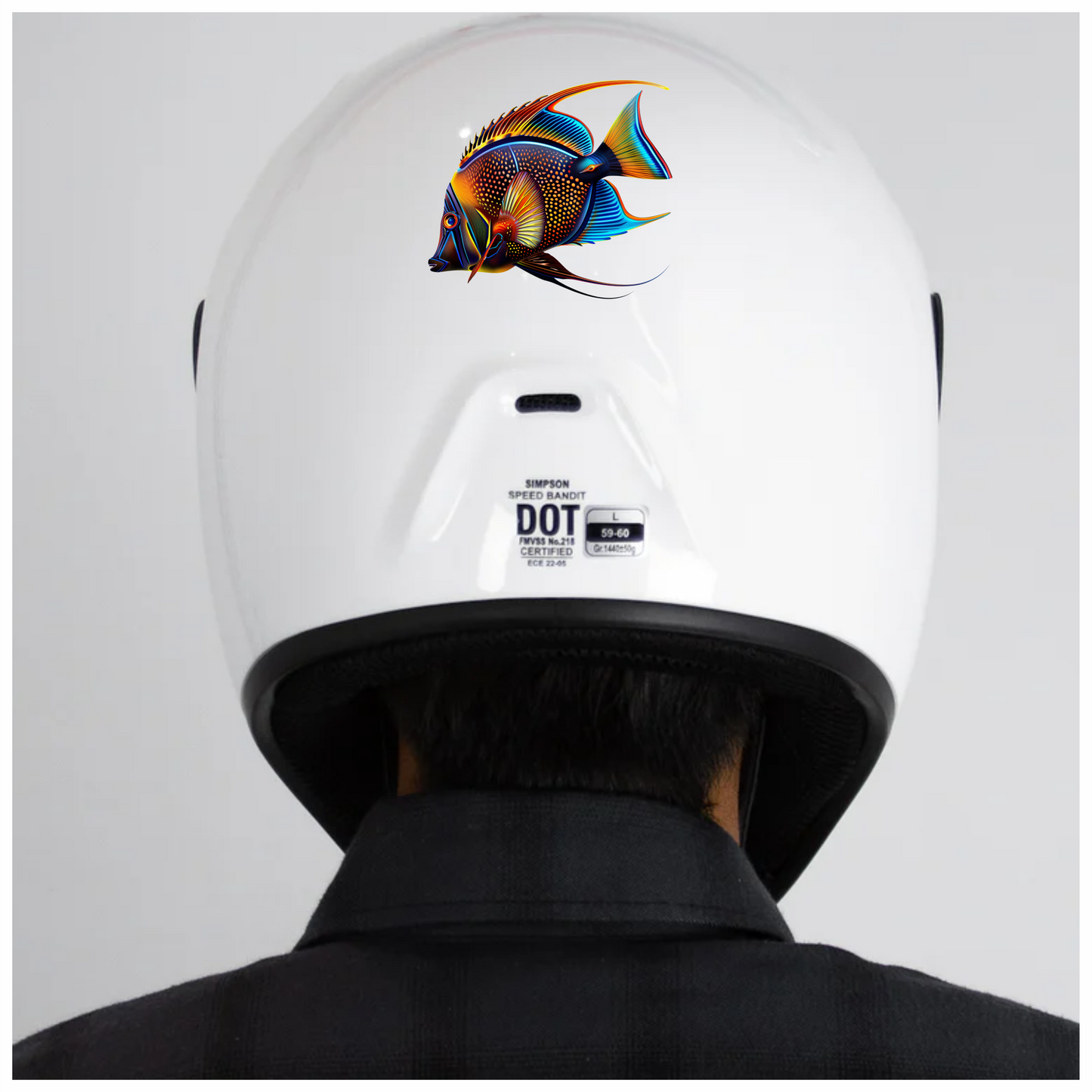 Blue Tropical Fish Angelfish Ocean Vinyl Sticker Decal