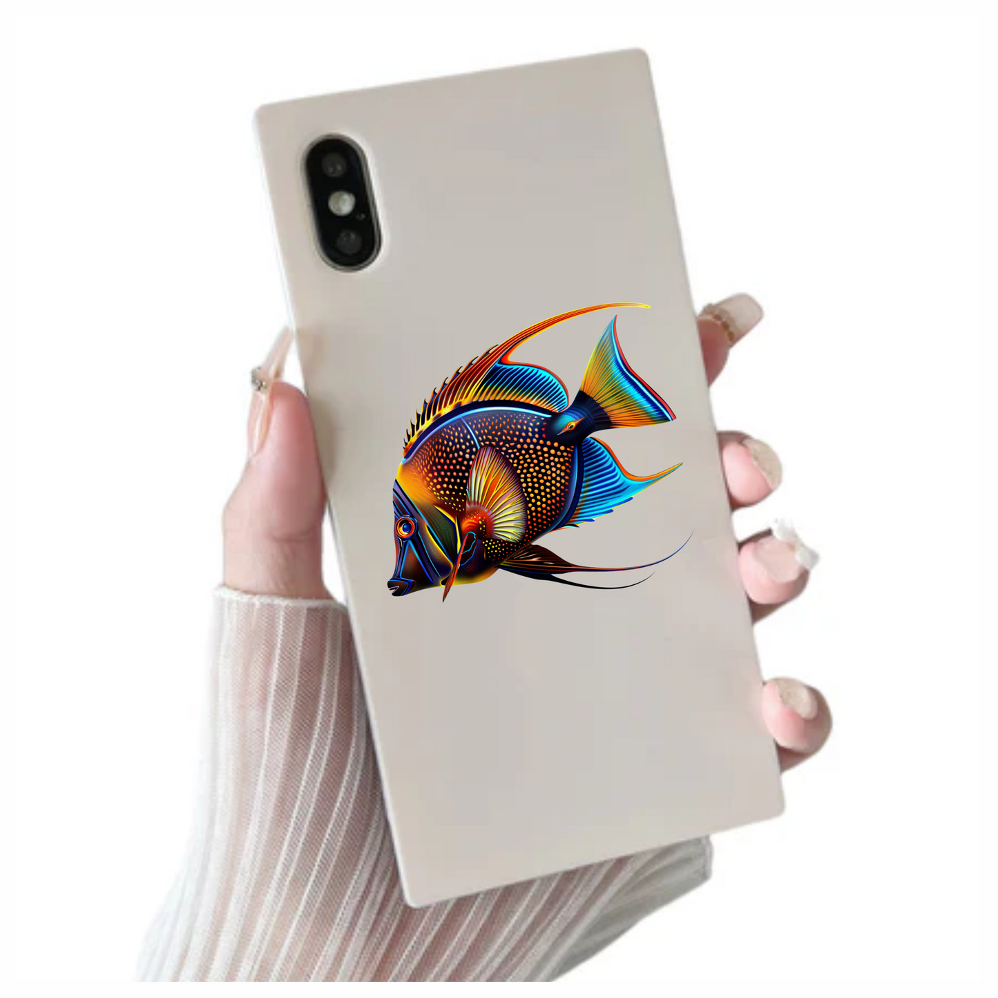 Blue Tropical Fish Angelfish Ocean Vinyl Sticker Decal