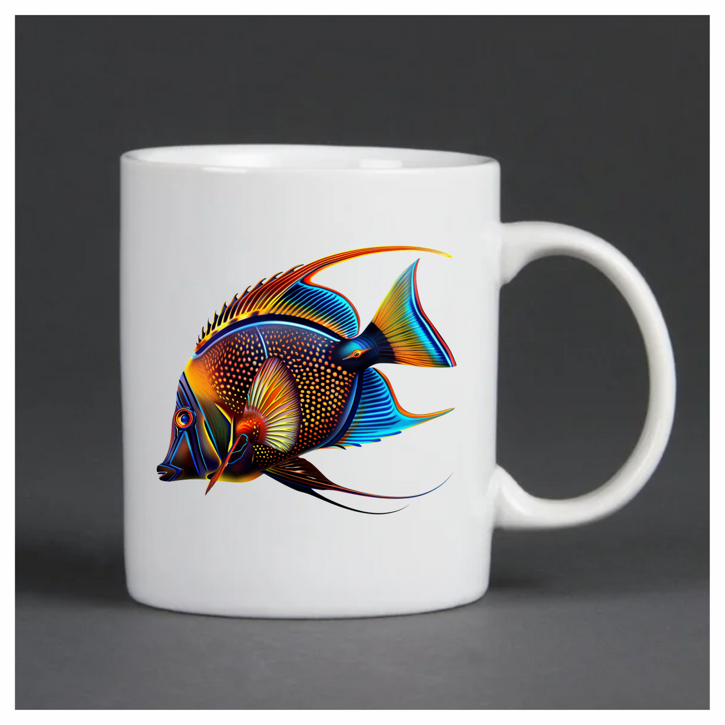 Blue Tropical Fish Angelfish Ocean Vinyl Sticker Decal