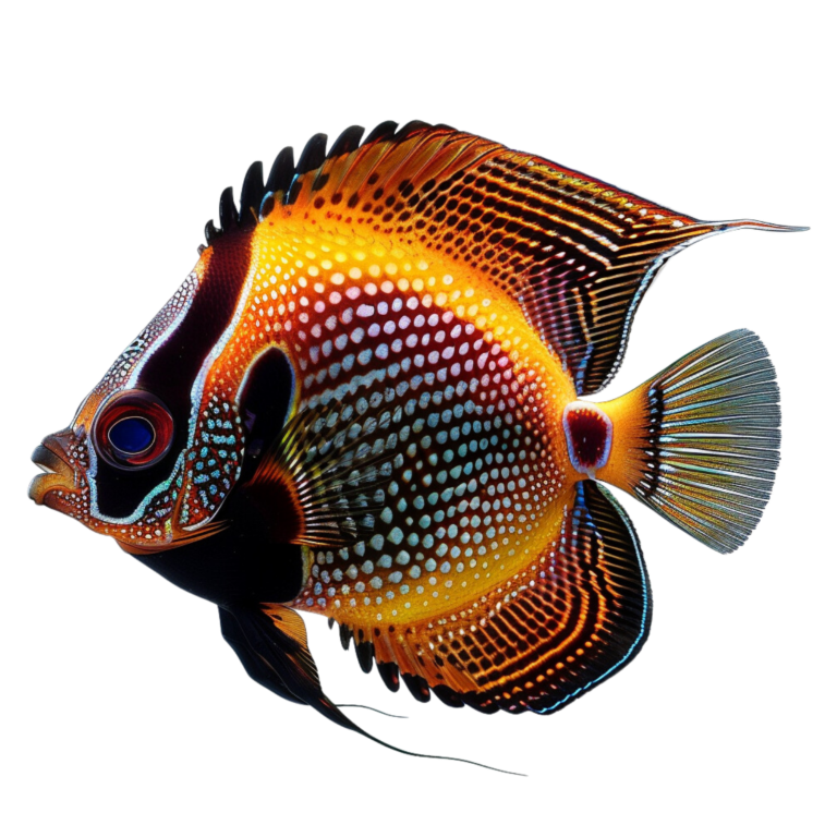 Orange Fish Butterfly Marine Tropical Vinyl Sticker Decal