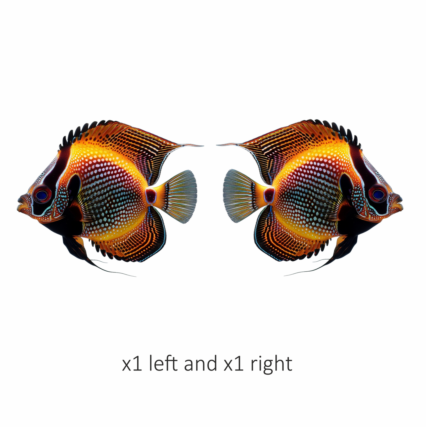Orange Fish Butterfly Marine Tropical Vinyl Sticker Decal