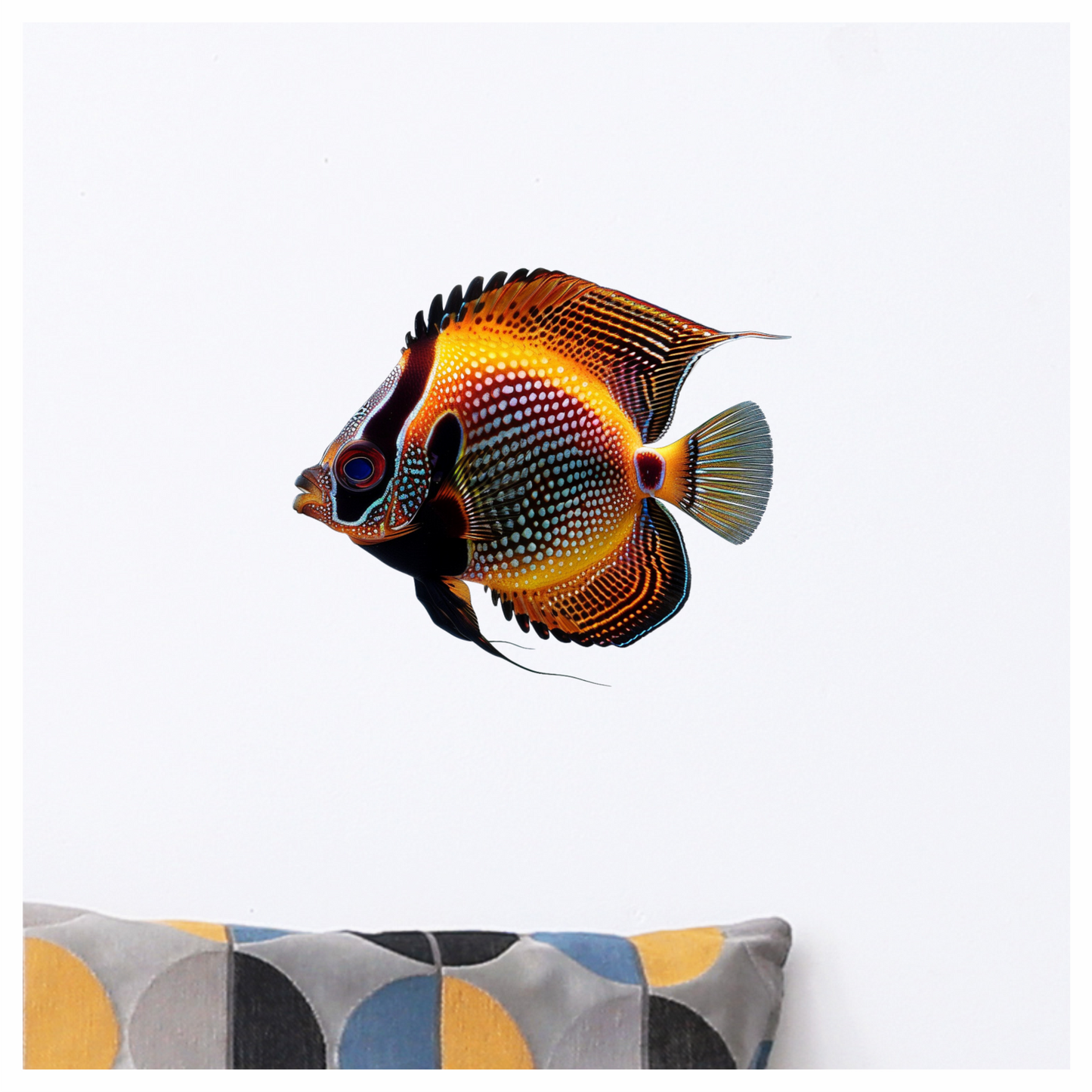 Orange Fish Butterfly Marine Tropical Vinyl Sticker Decal