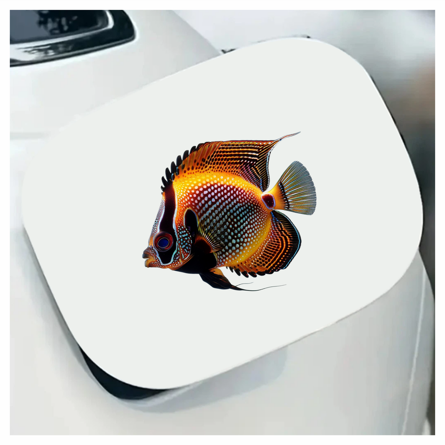 Orange Fish Butterfly Marine Tropical Vinyl Sticker Decal