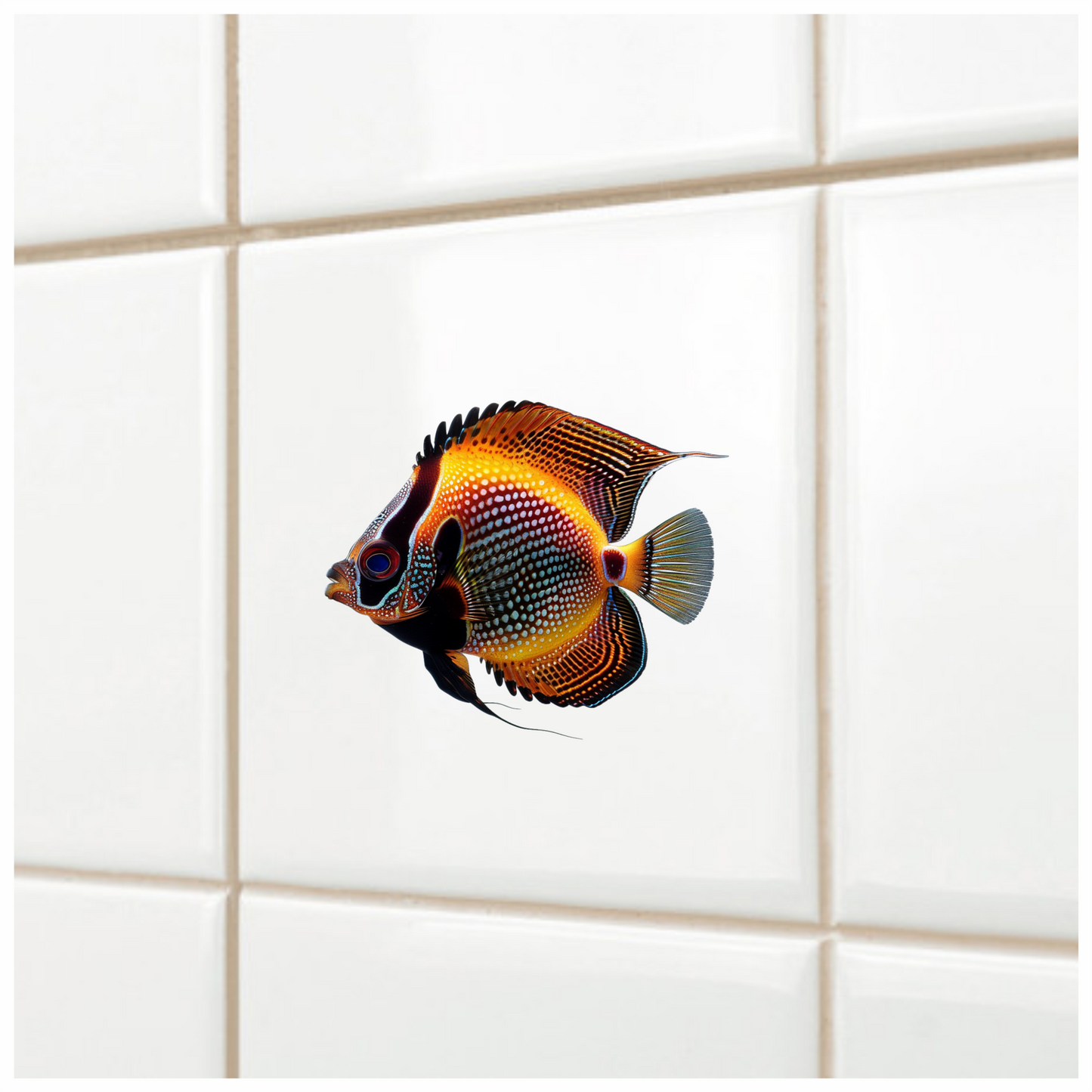 Orange Fish Butterfly Marine Tropical Vinyl Sticker Decal