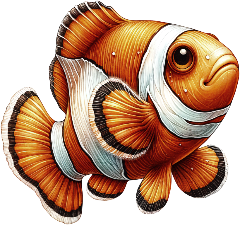 Orange Clownfish Marine Animal Ocean Vinyl Sticker Decal