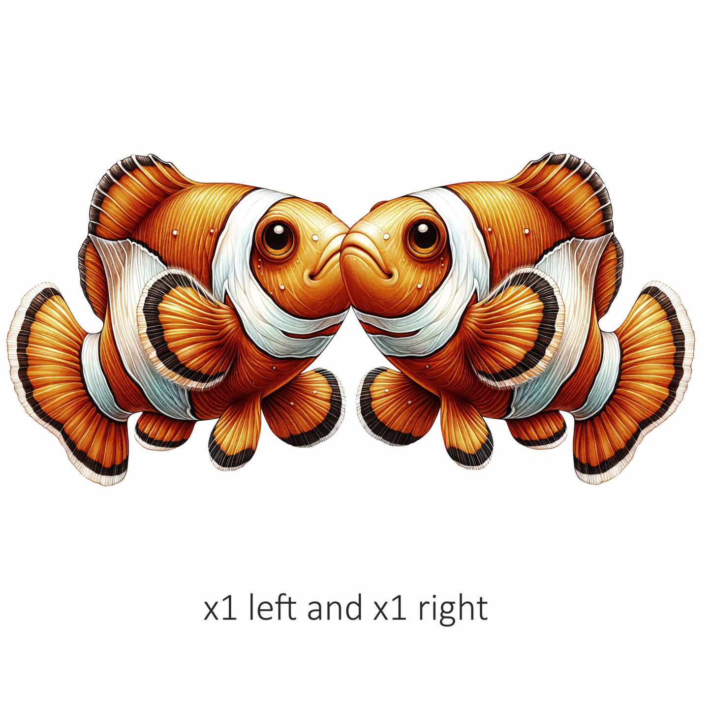 Orange Clownfish Marine Animal Ocean Vinyl Sticker Decal