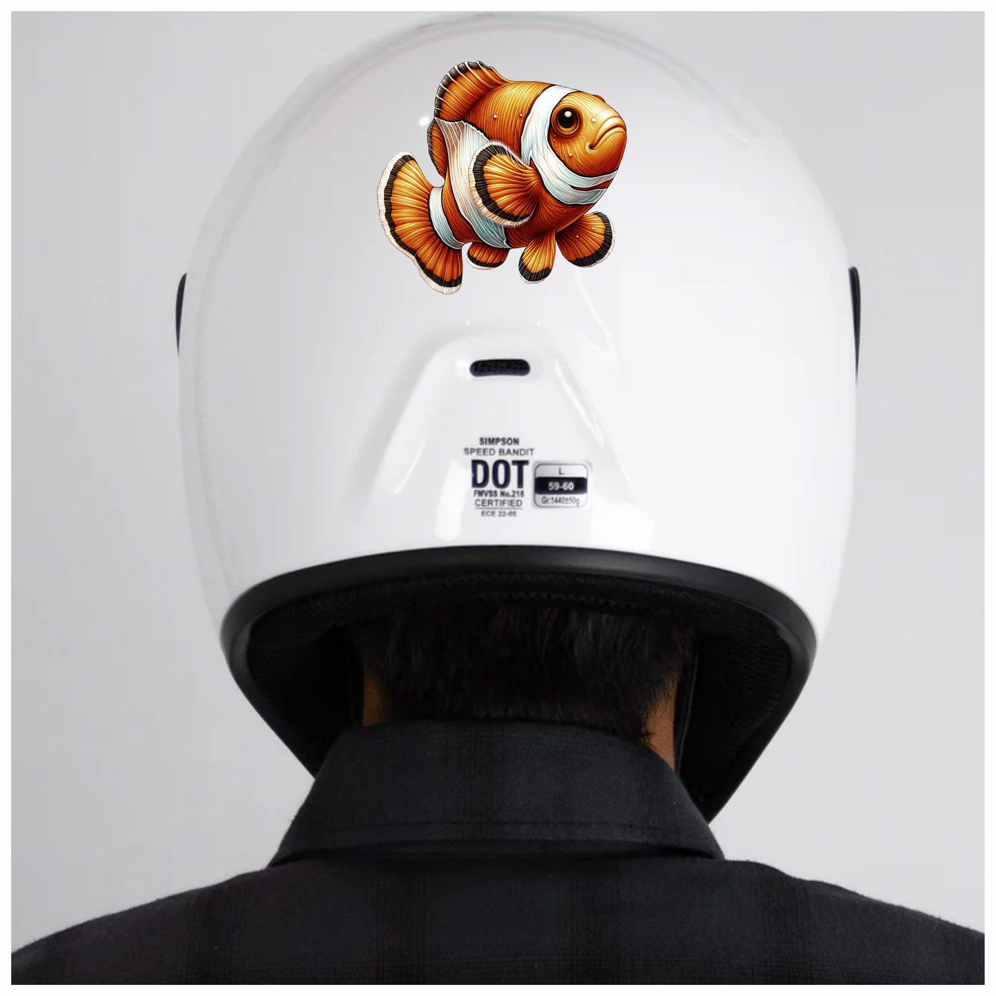 Orange Clownfish Marine Animal Ocean Vinyl Sticker Decal