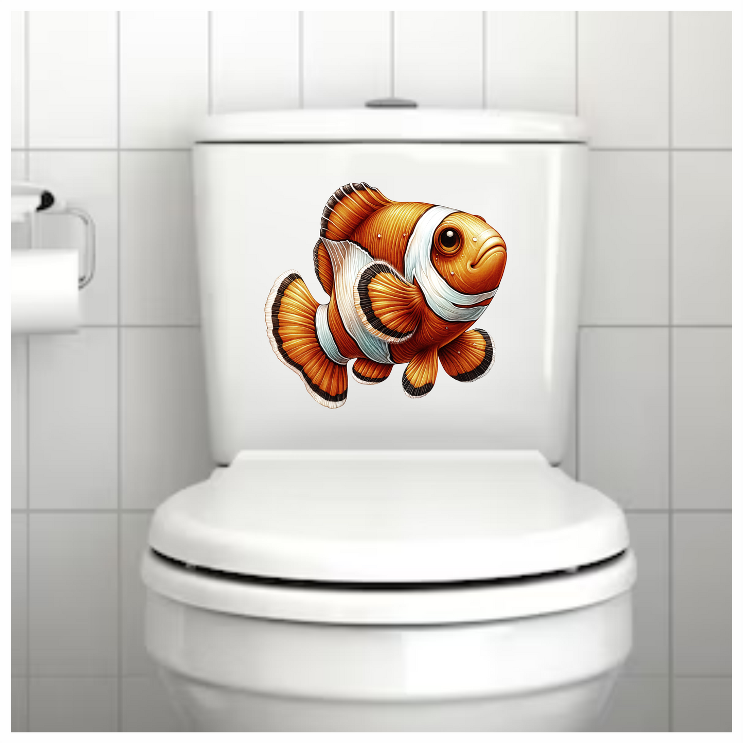 Orange Clownfish Marine Animal Ocean Vinyl Sticker Decal