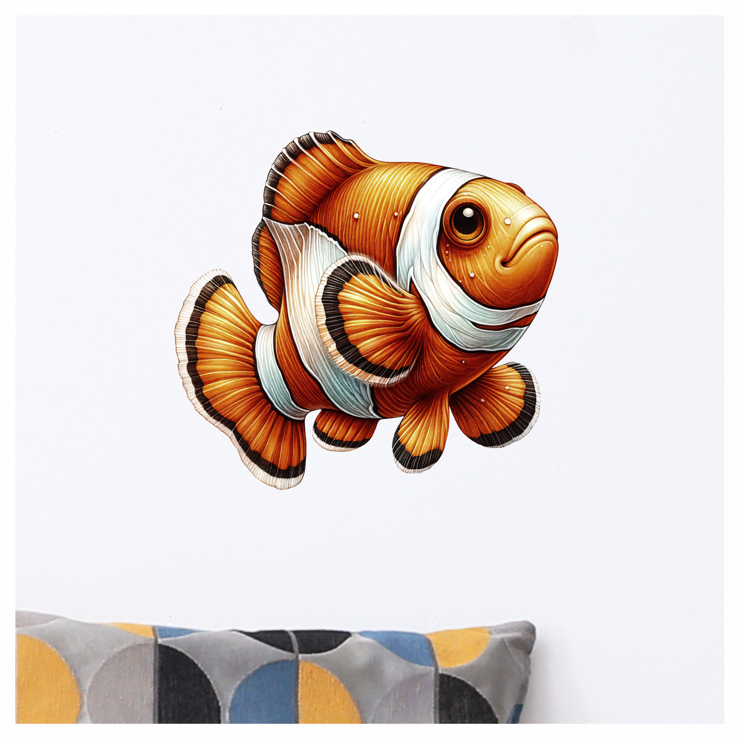 Orange Clownfish Marine Animal Ocean Vinyl Sticker Decal