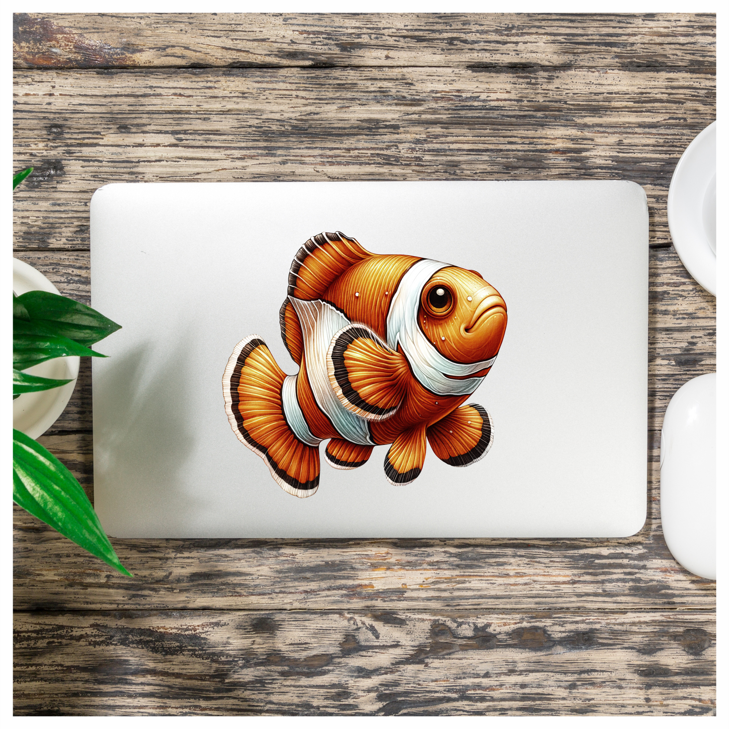 Orange Clownfish Marine Animal Ocean Vinyl Sticker Decal