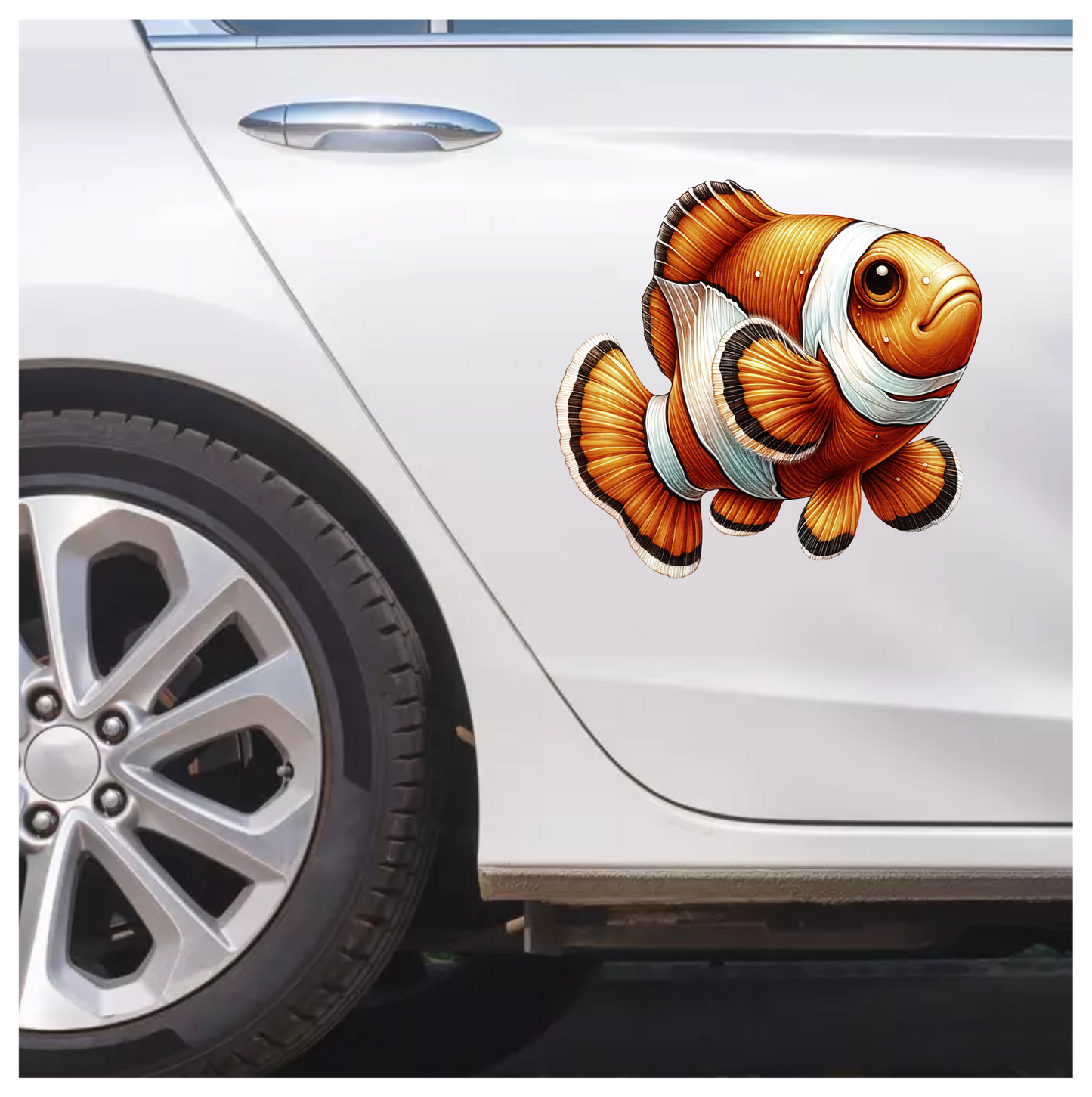 Orange Clownfish Marine Animal Ocean Vinyl Sticker Decal