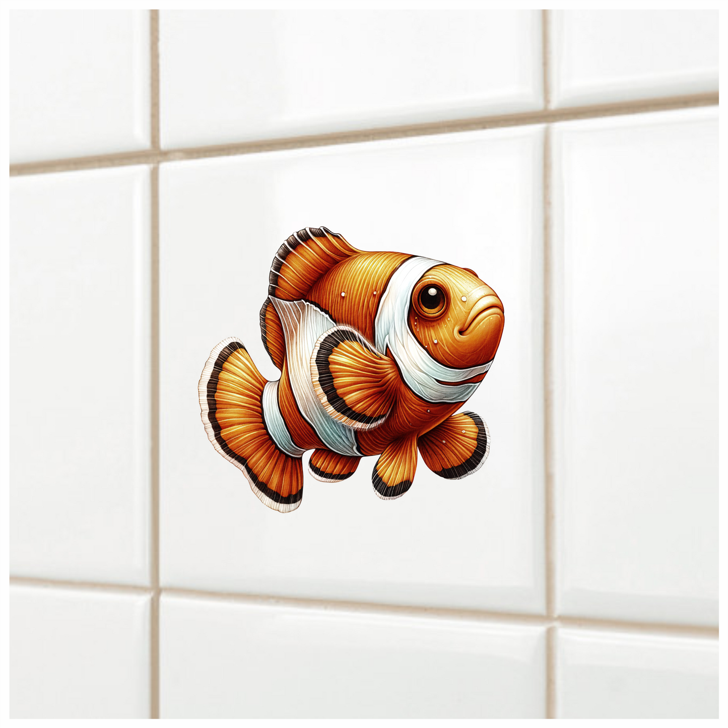 Orange Clownfish Marine Animal Ocean Vinyl Sticker Decal