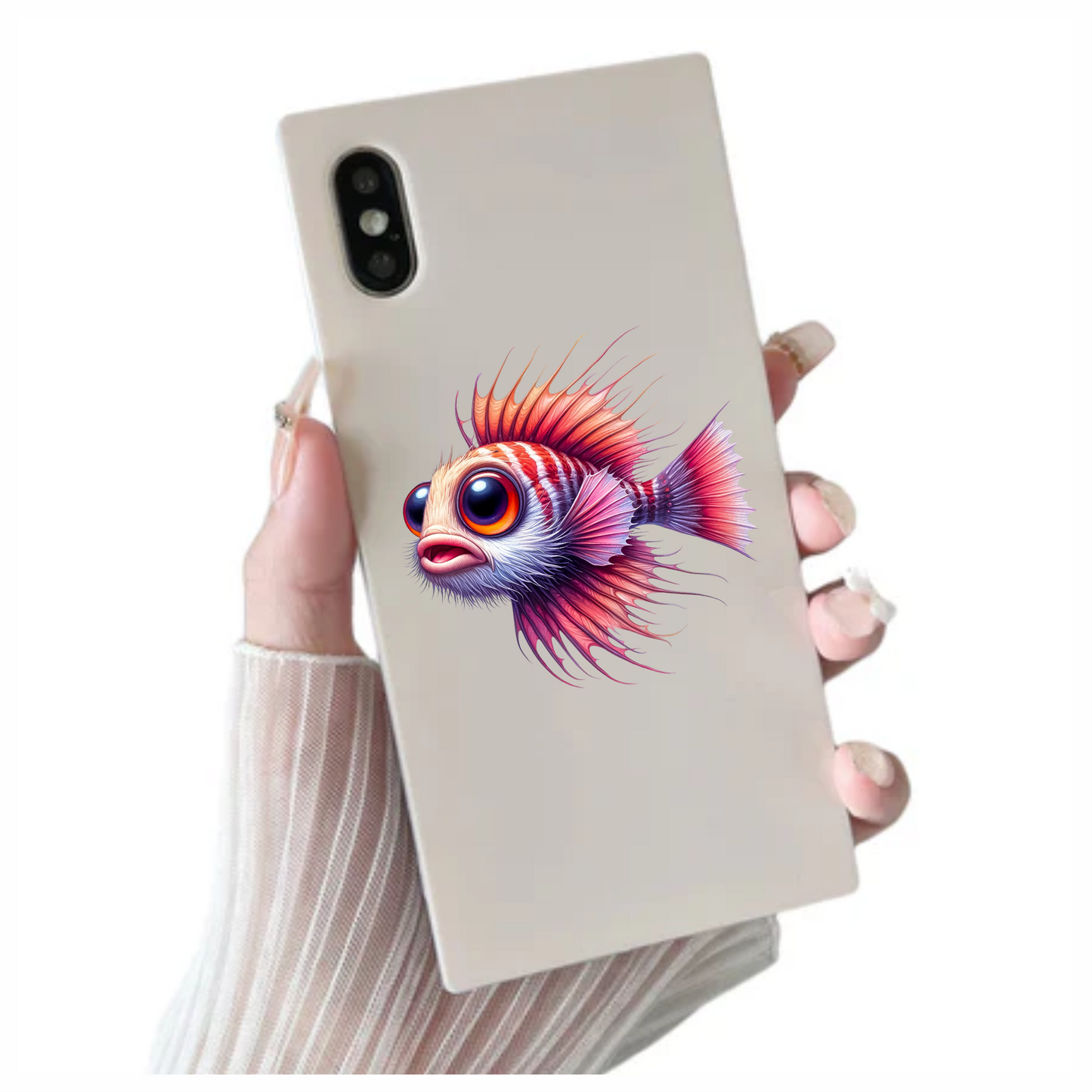 Red Striped Bigeye Tropical Fish Vinyl Sticker Decal