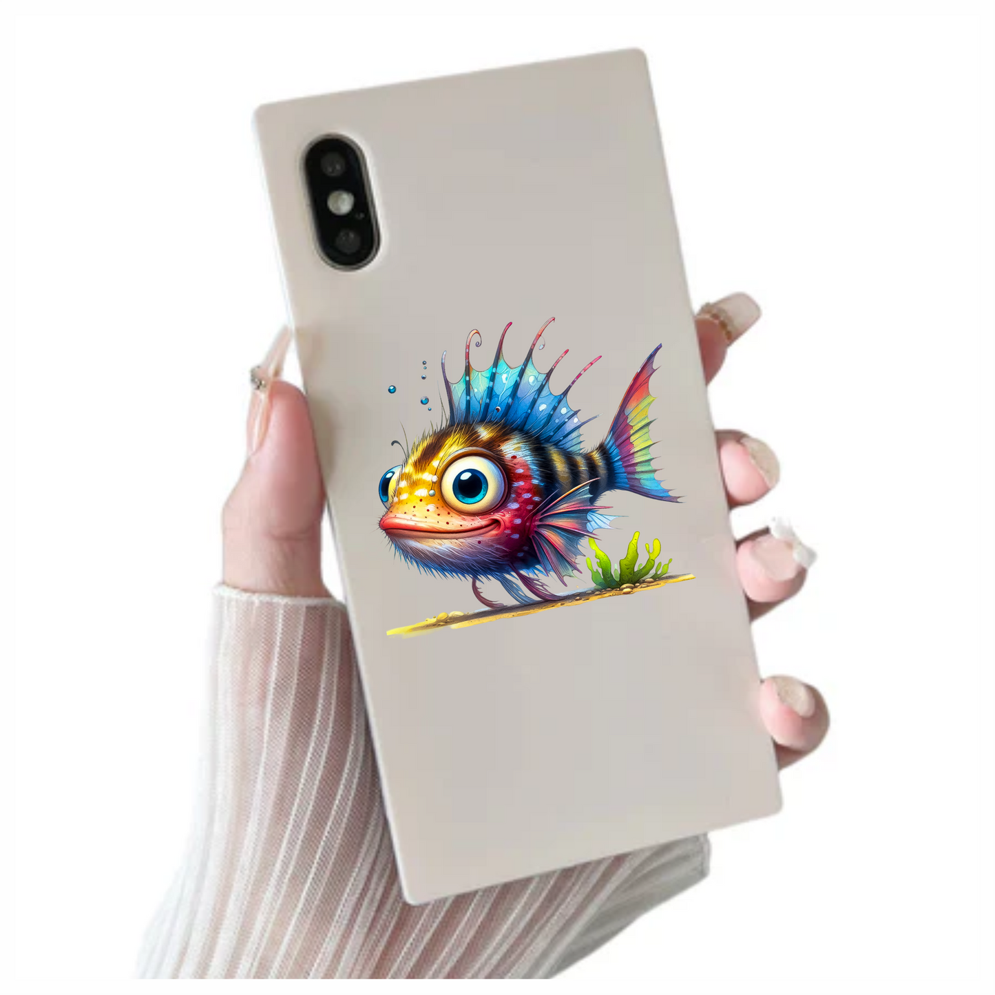 Blue Fish Big Eyes Ocean Vinyl Sticker Decal