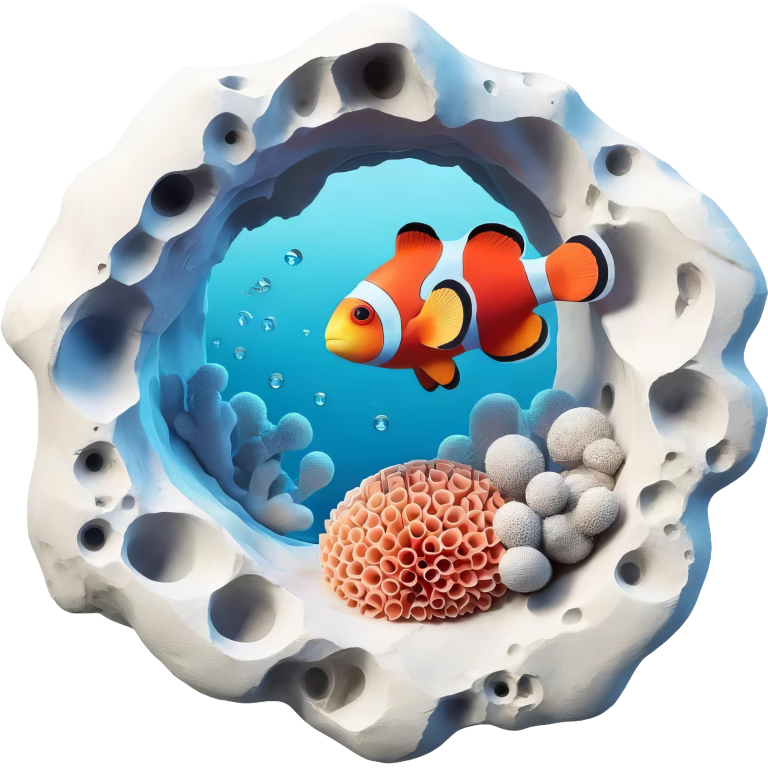 Orange Clownfish Coral Reef Ocean Vinyl Sticker Decal