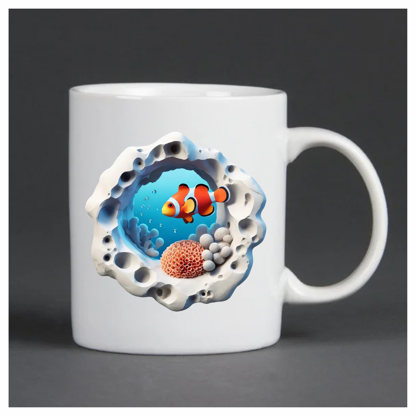 Orange Clownfish Coral Reef Ocean Vinyl Sticker Decal