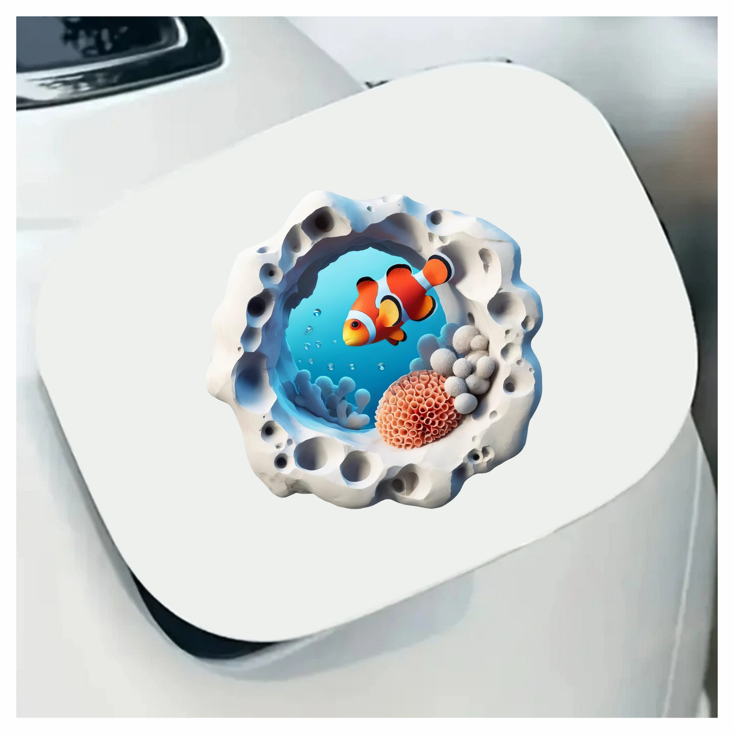 Orange Clownfish Coral Reef Ocean Vinyl Sticker Decal