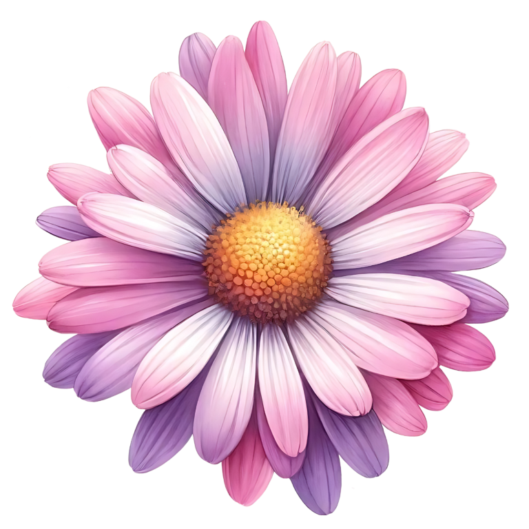 Pink Purple Daisy Flower Blossom Vinyl Sticker Decal