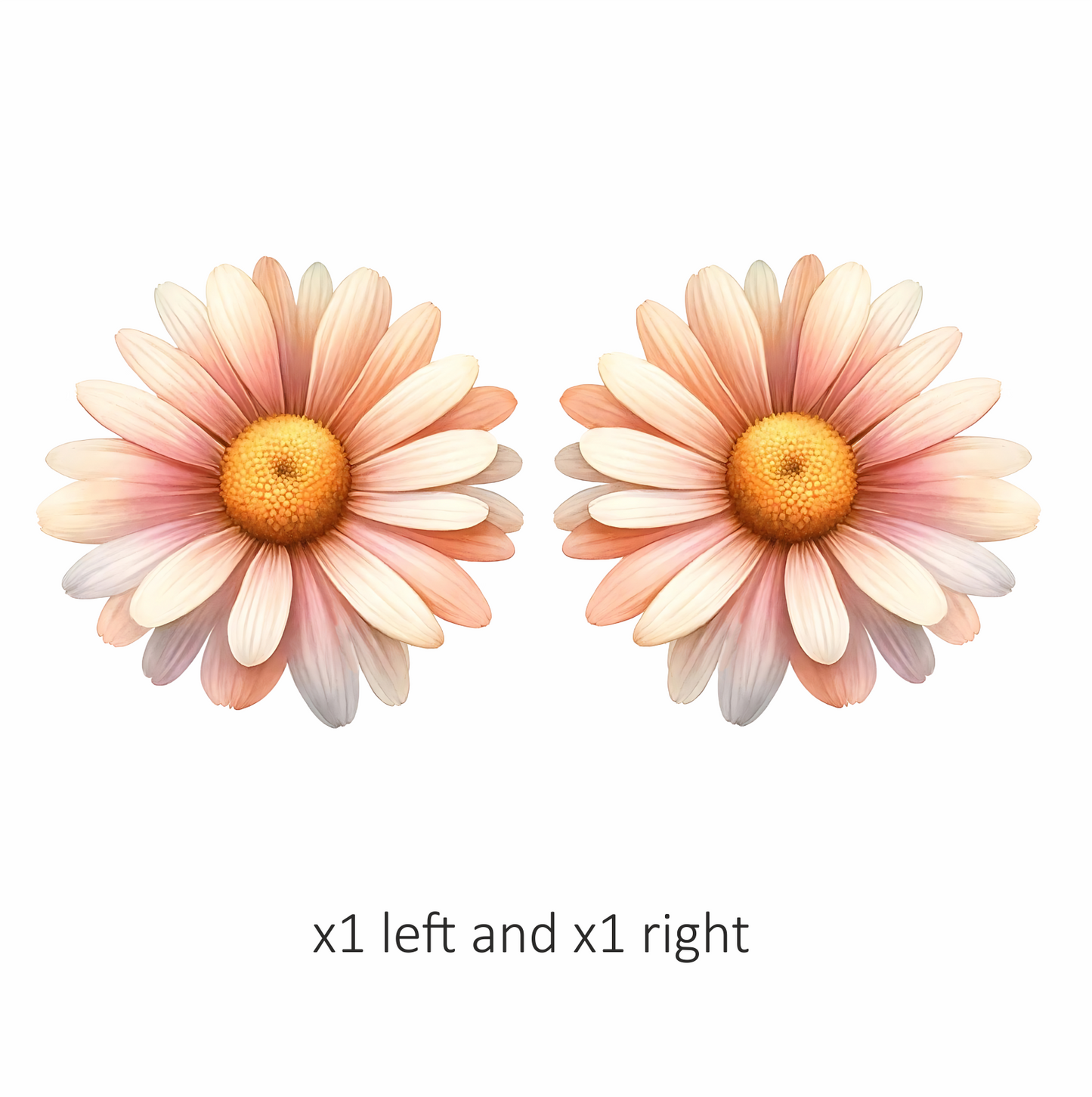 Pink White Yellow Daisy Flower Vinyl Sticker Decal