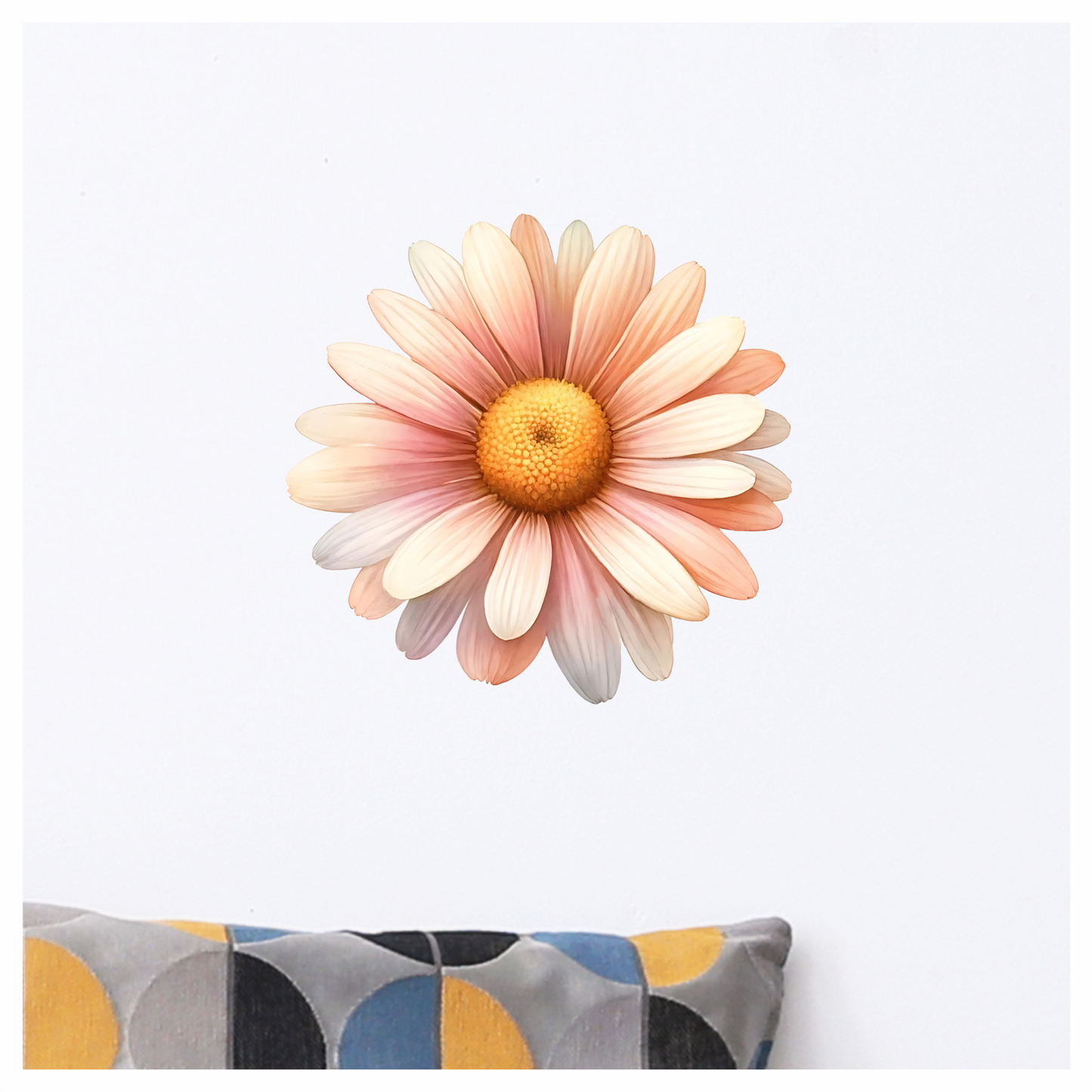 Pink White Yellow Daisy Flower Vinyl Sticker Decal