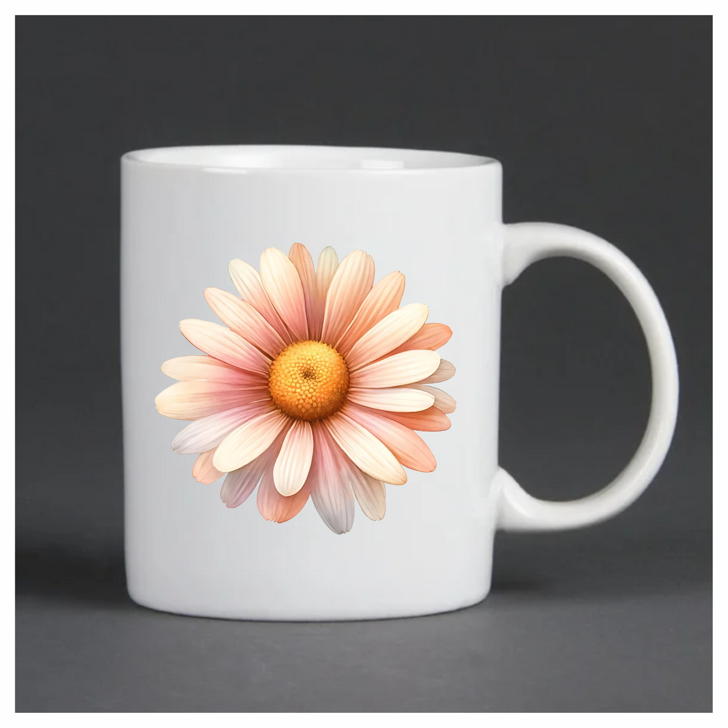 Pink White Yellow Daisy Flower Vinyl Sticker Decal