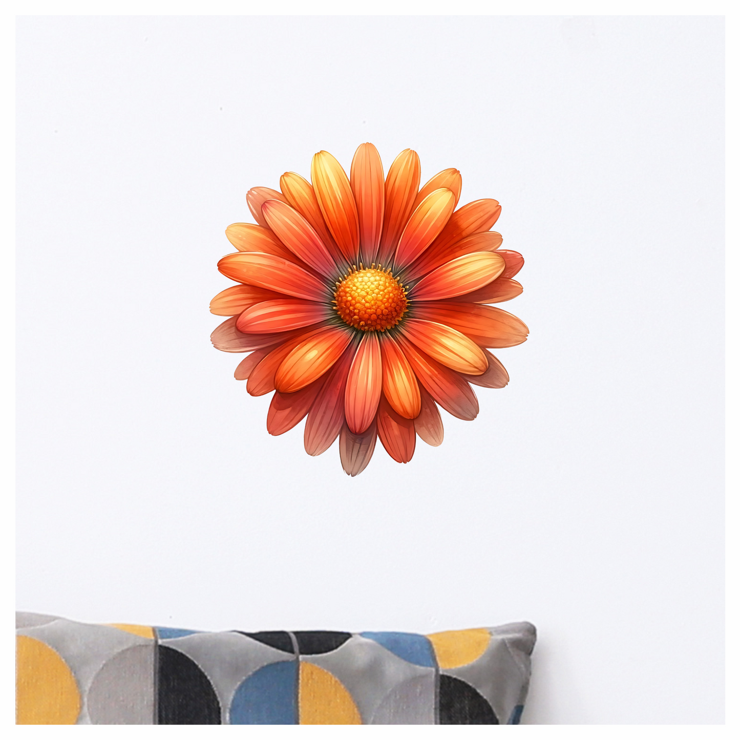 Orange Flower Petals Nature Blossom Vinyl Sticker Decal