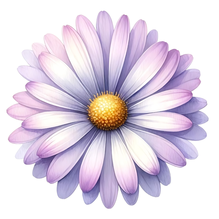 Purple Daisy Flower Blossom Vinyl Sticker Decal