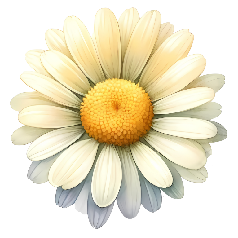 White Yellow Daisy Flower Bloom Vinyl Sticker Decal