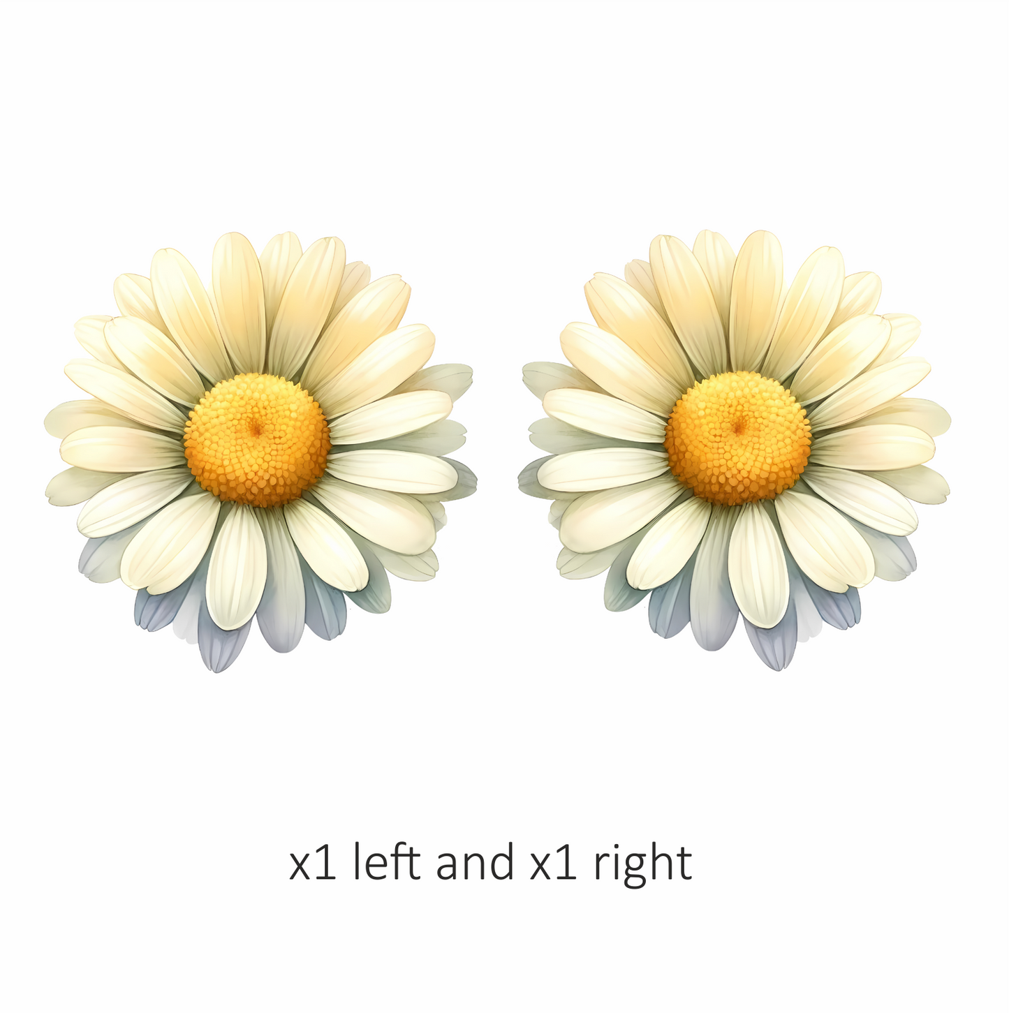 White Yellow Daisy Flower Bloom Vinyl Sticker Decal