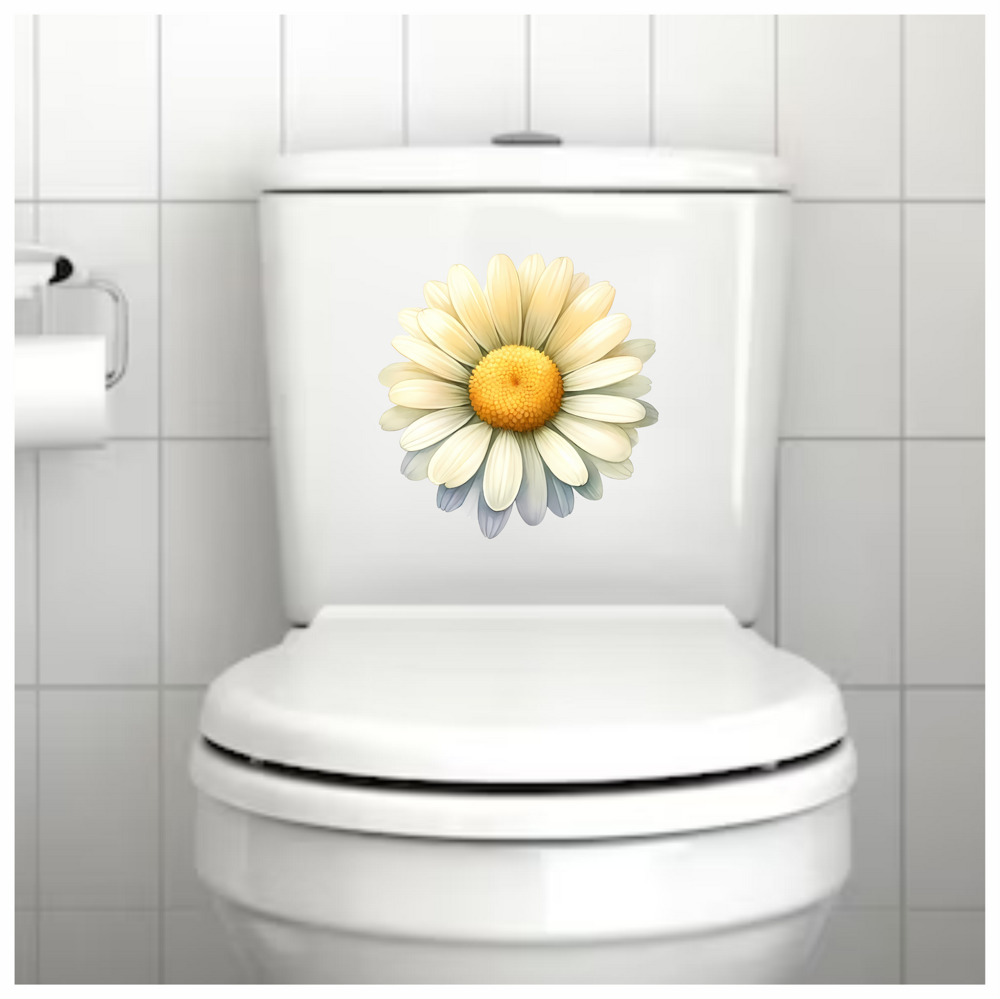 White Yellow Daisy Flower Bloom Vinyl Sticker Decal