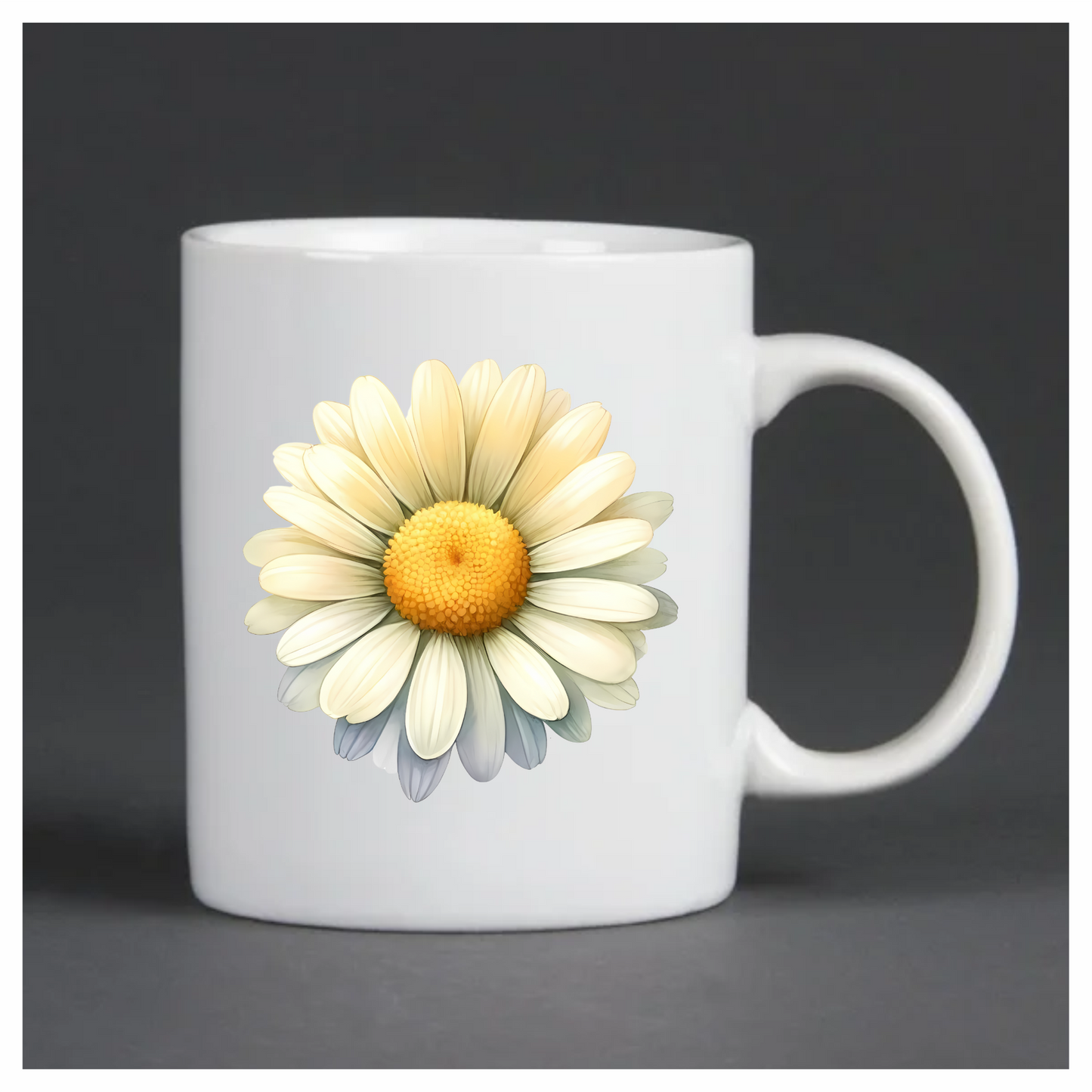 White Yellow Daisy Flower Bloom Vinyl Sticker Decal