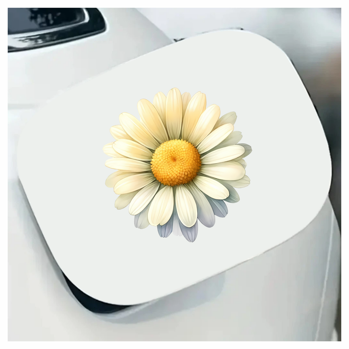 White Yellow Daisy Flower Bloom Vinyl Sticker Decal