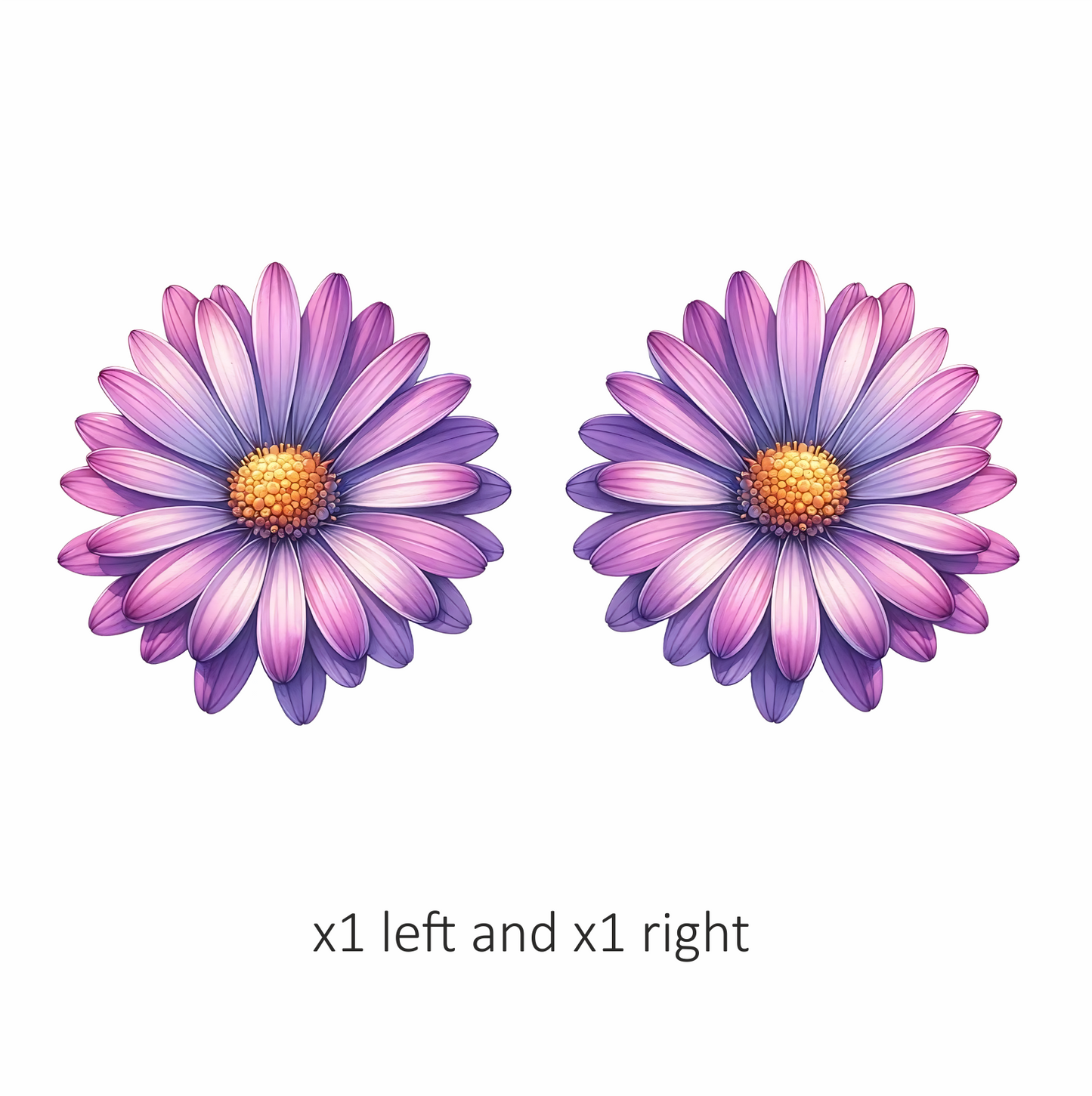 Purple Daisy Flower Closeup Vinyl Sticker Decal
