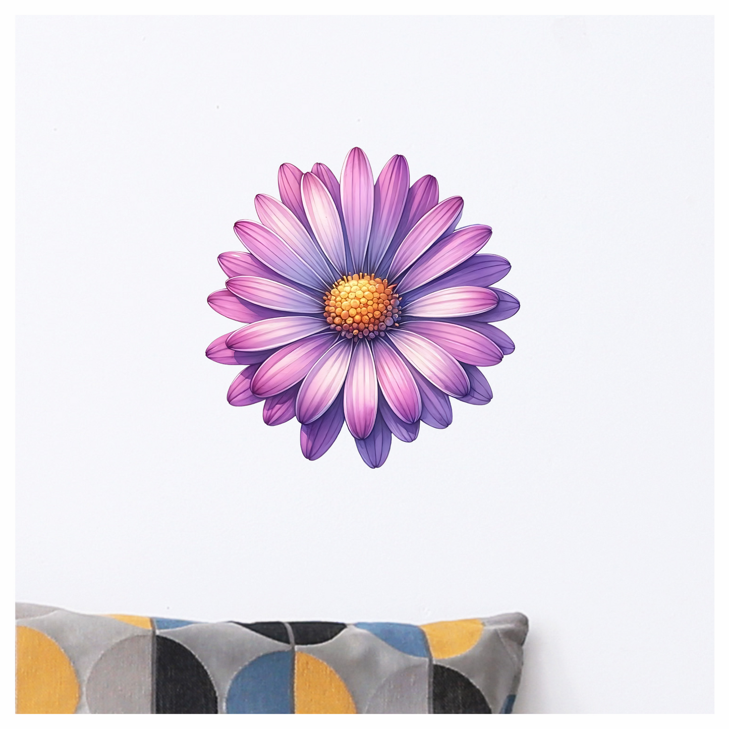 Purple Daisy Flower Closeup Vinyl Sticker Decal
