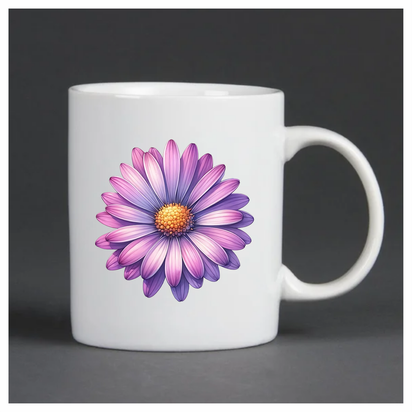 Purple Daisy Flower Closeup Vinyl Sticker Decal