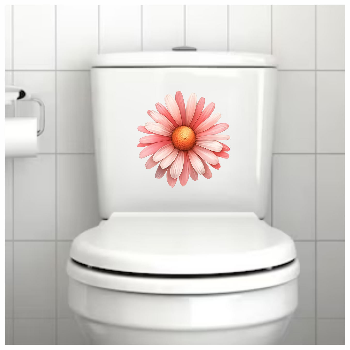 Pink Flower Petals Circle Vinyl Sticker Decal