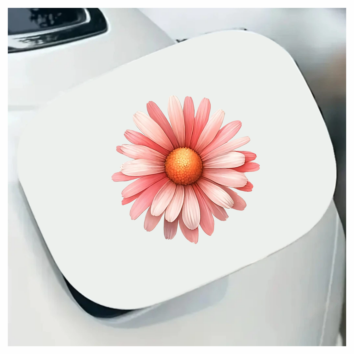 Pink Flower Petals Circle Vinyl Sticker Decal