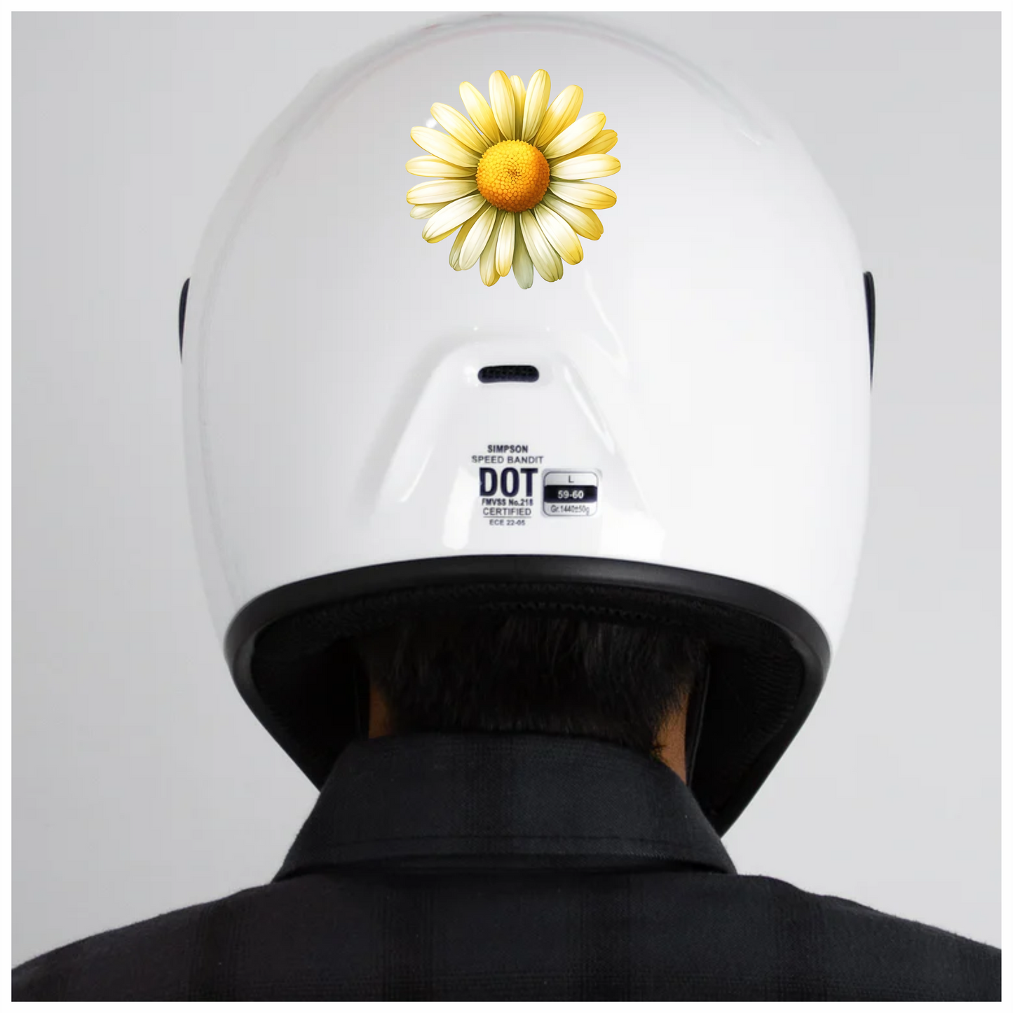 Yellow White Daisy Flower Nature Vinyl Sticker Decal
