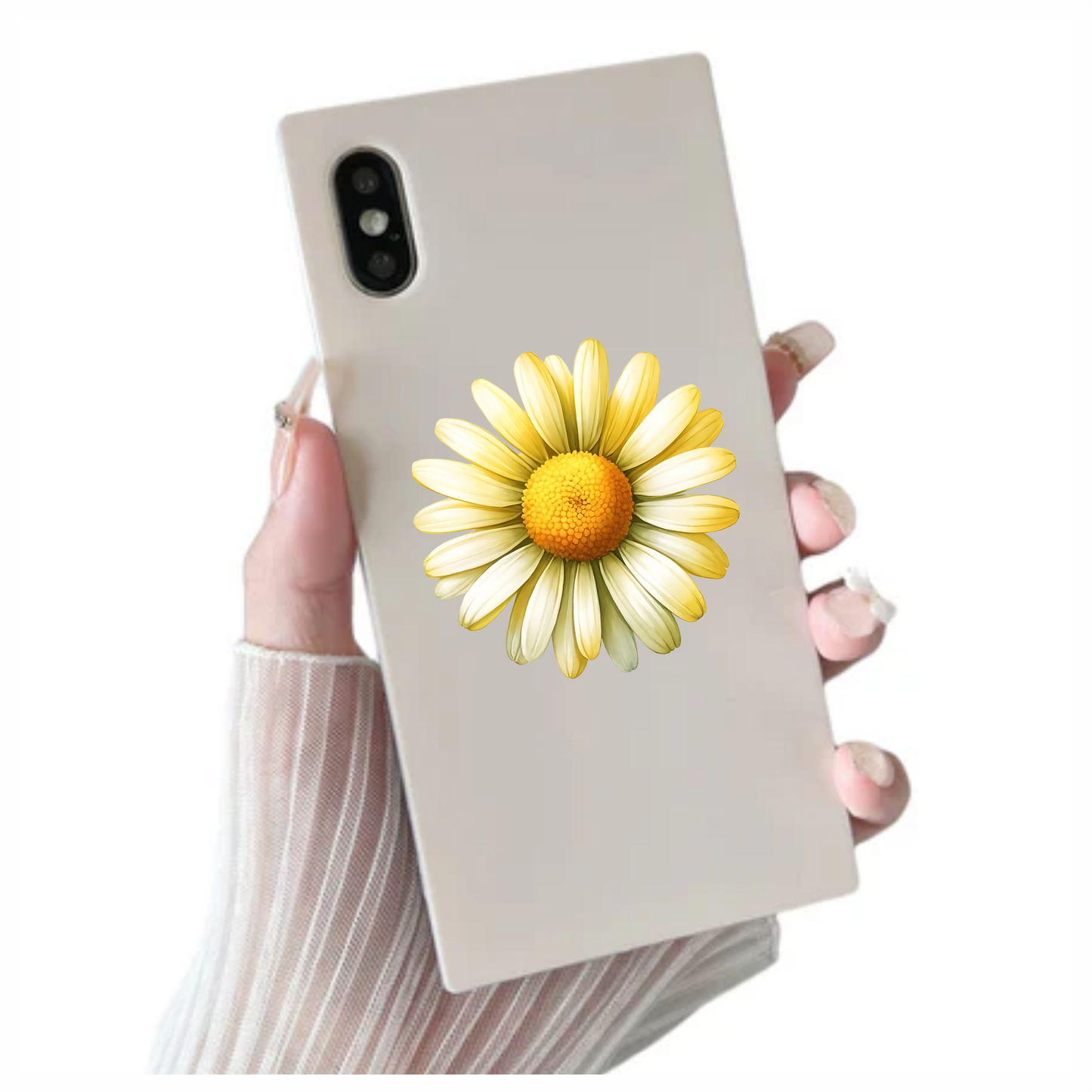 Yellow White Daisy Flower Nature Vinyl Sticker Decal