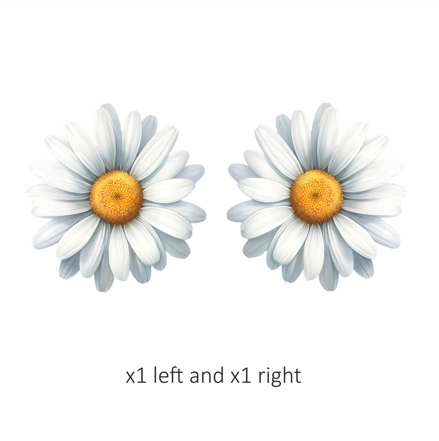 White Yellow Daisy Flower Bloom Vinyl Sticker Decal