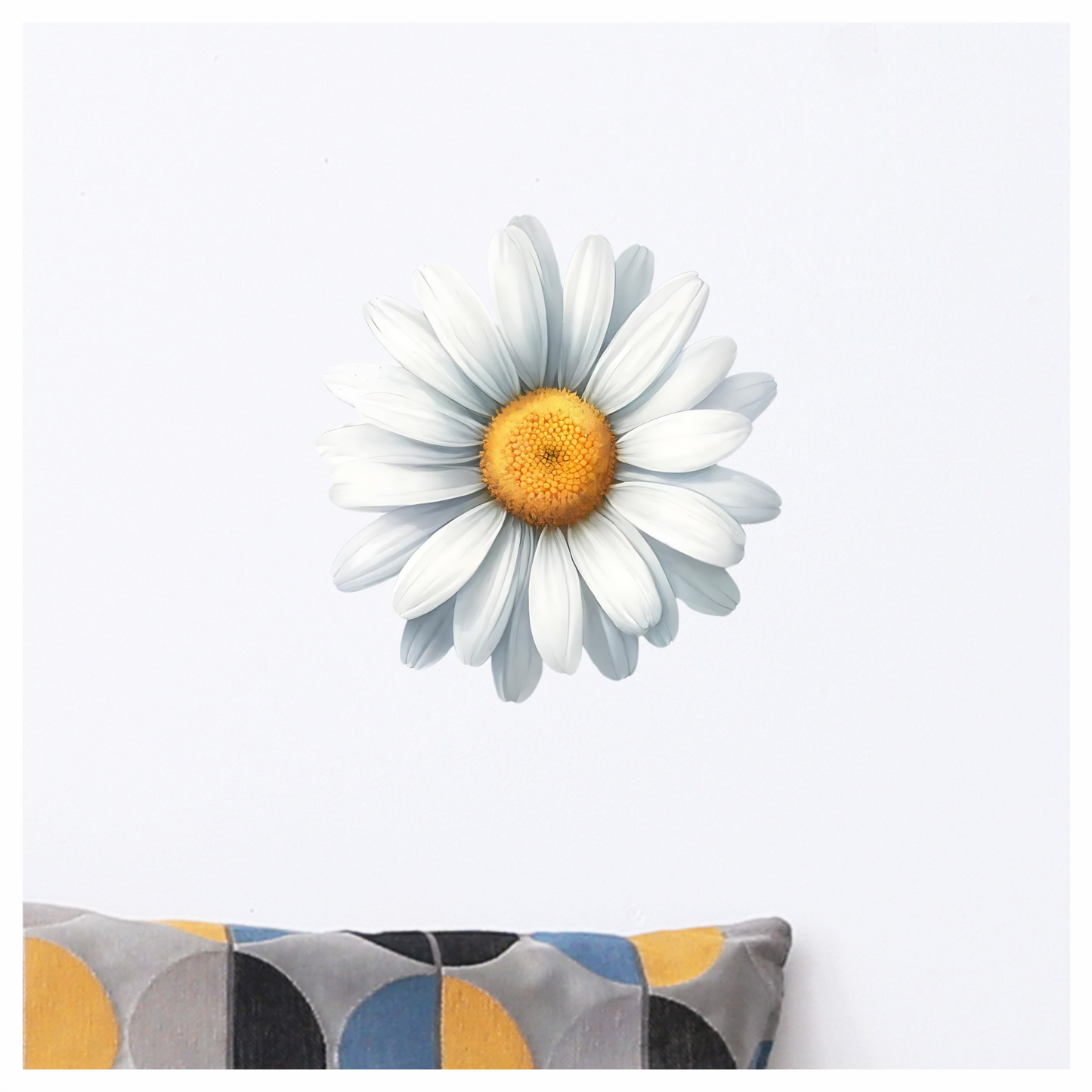 White Yellow Daisy Flower Bloom Vinyl Sticker Decal