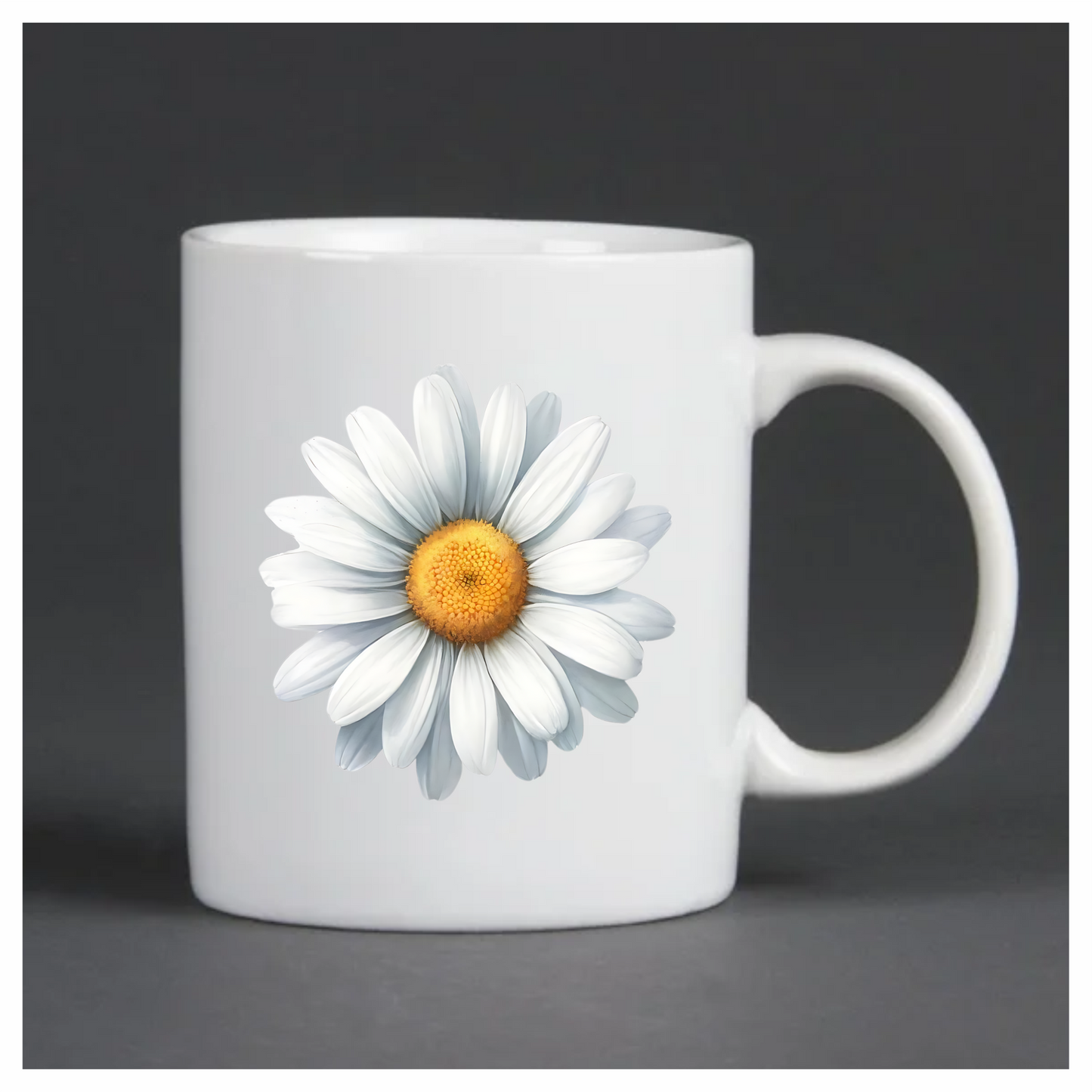 White Yellow Daisy Flower Bloom Vinyl Sticker Decal