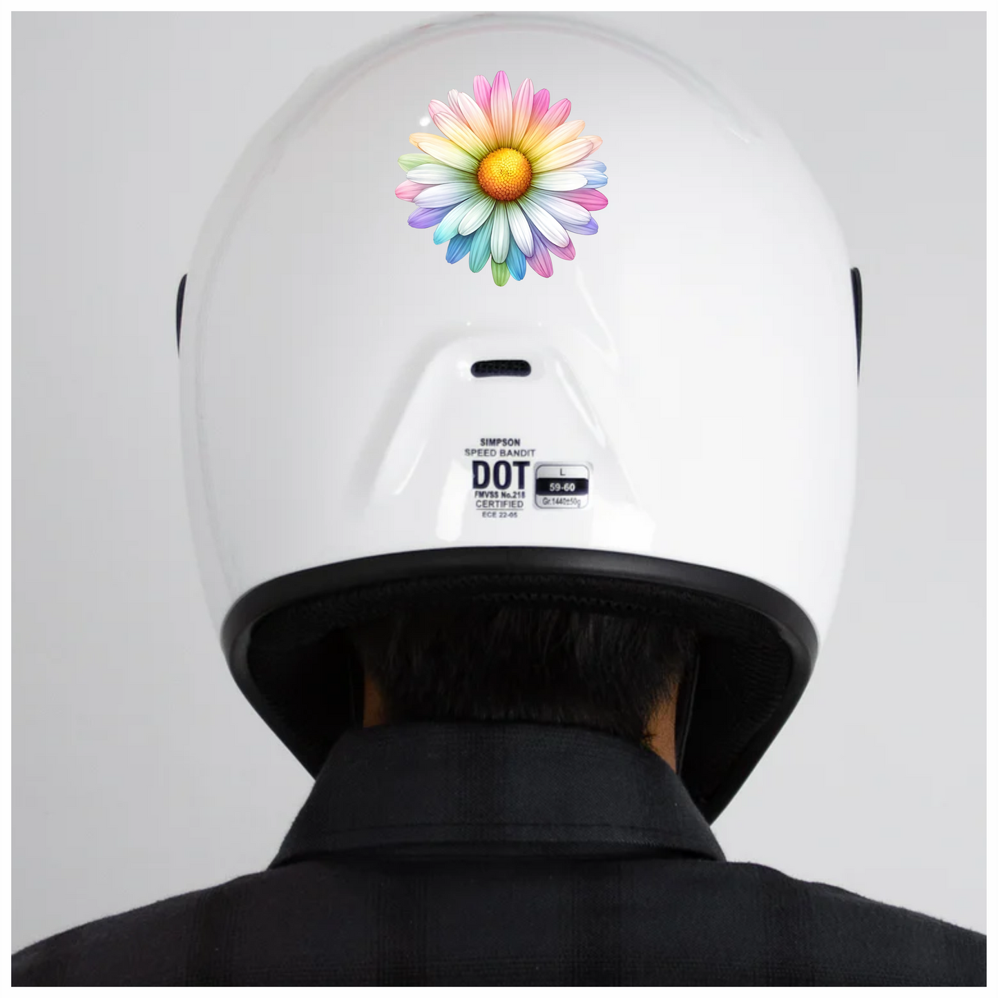 Rainbow Daisy Flower Nature Bright Vinyl Sticker Decal